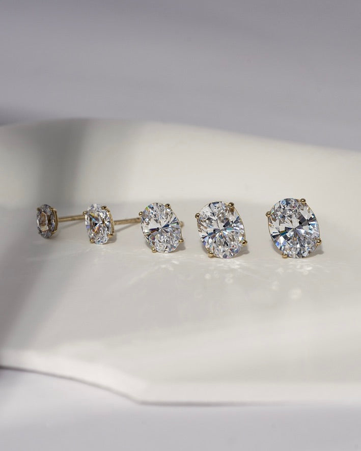 10K Solid Gold Stud Earrings