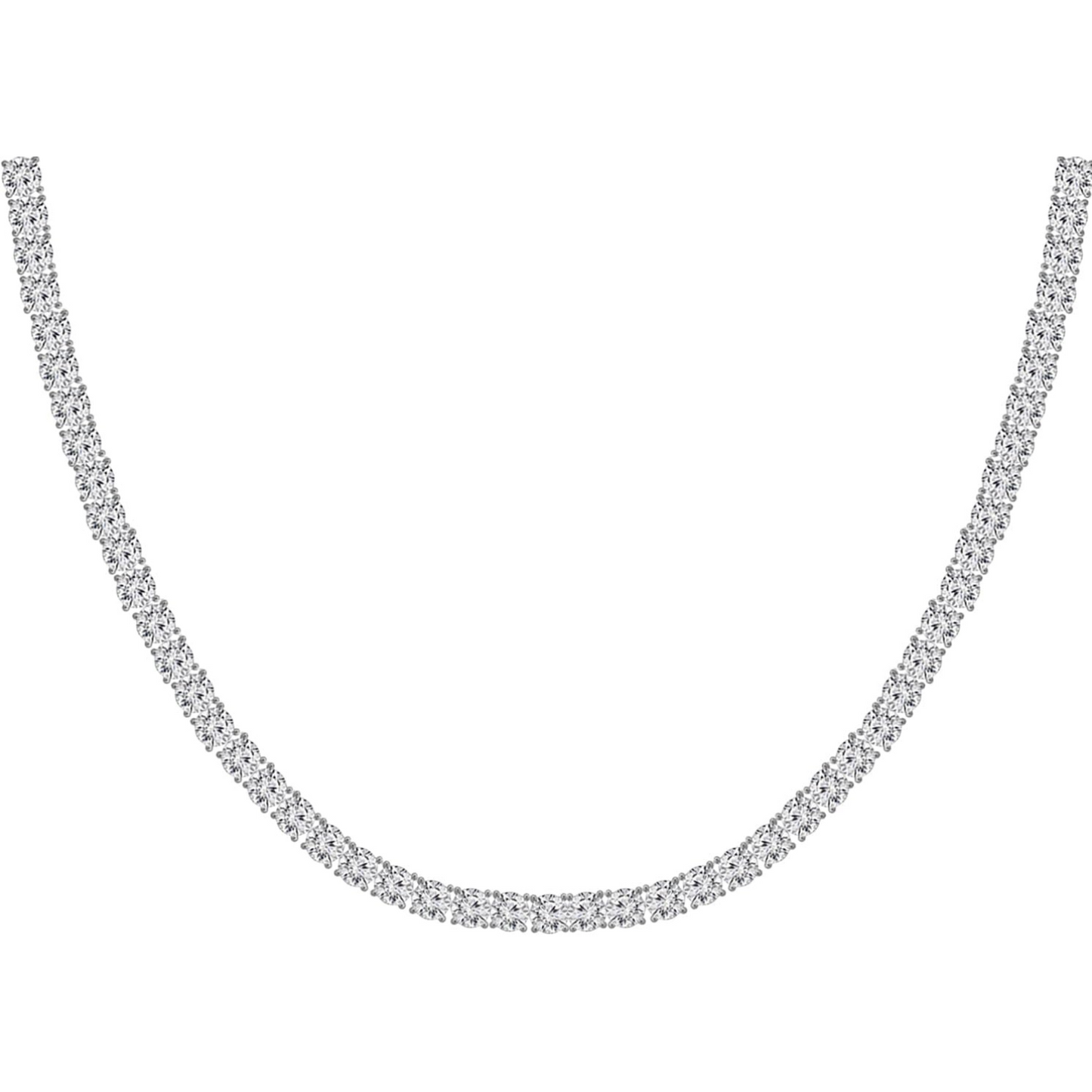 Round Cut Tennis Necklace