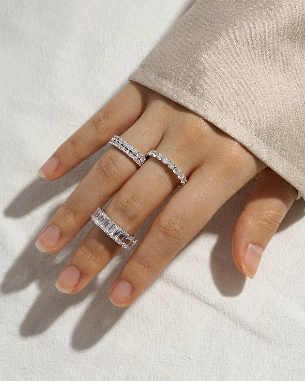 Marilyn Monroe Emerald Cut Eternity Ring