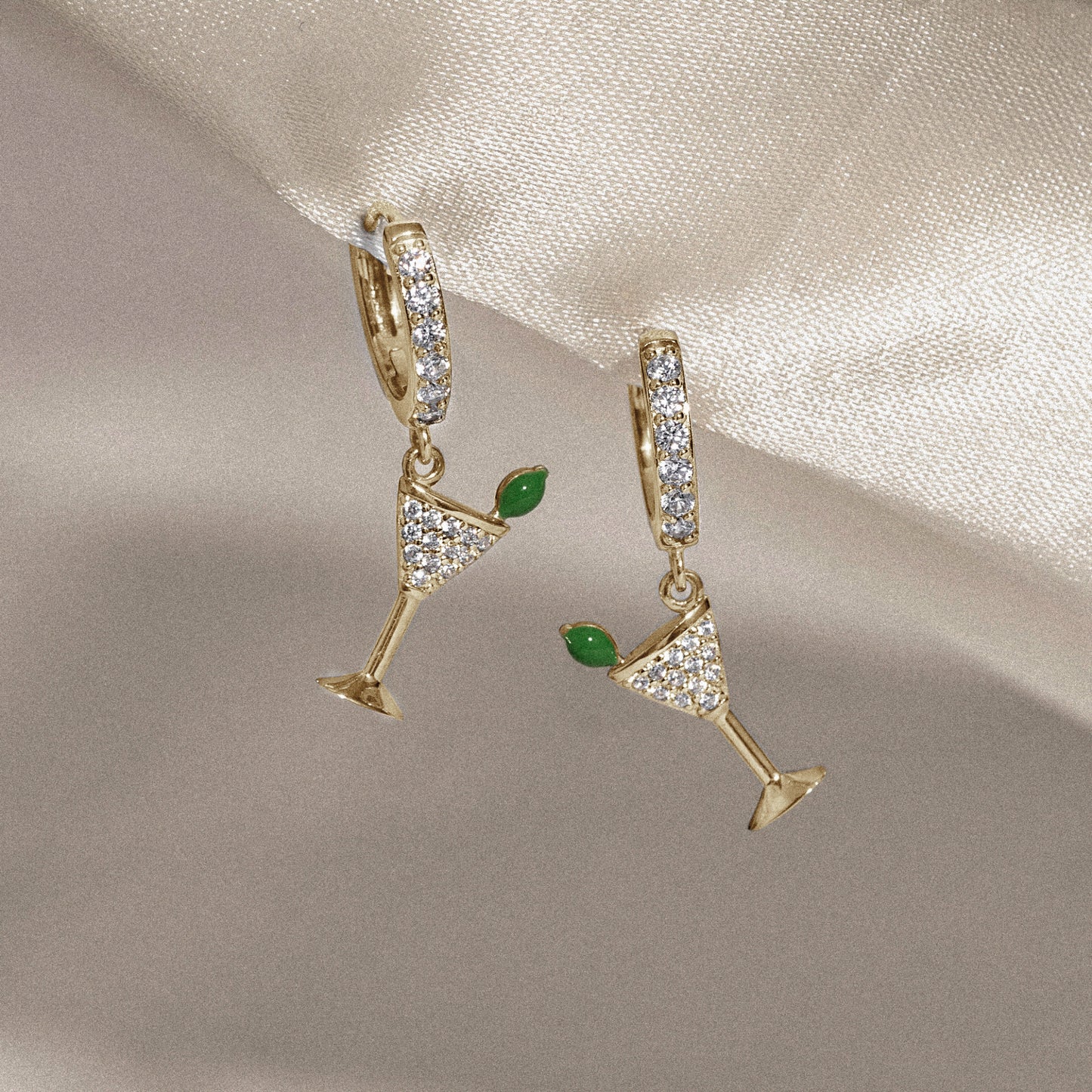 Marilyn Monroe Martini Glass Hoop Earrings