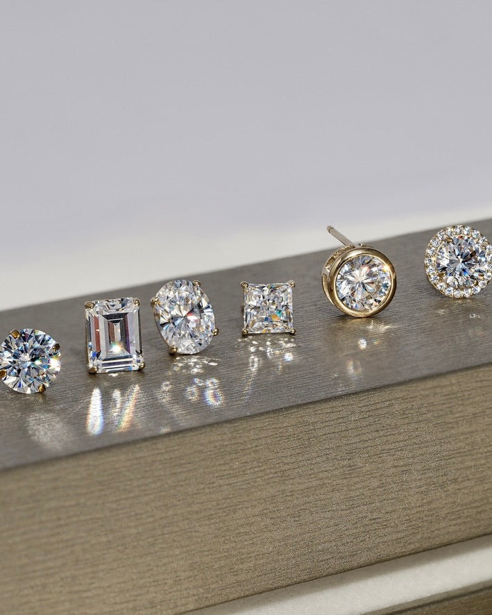 10K Solid Gold Stud Earrings