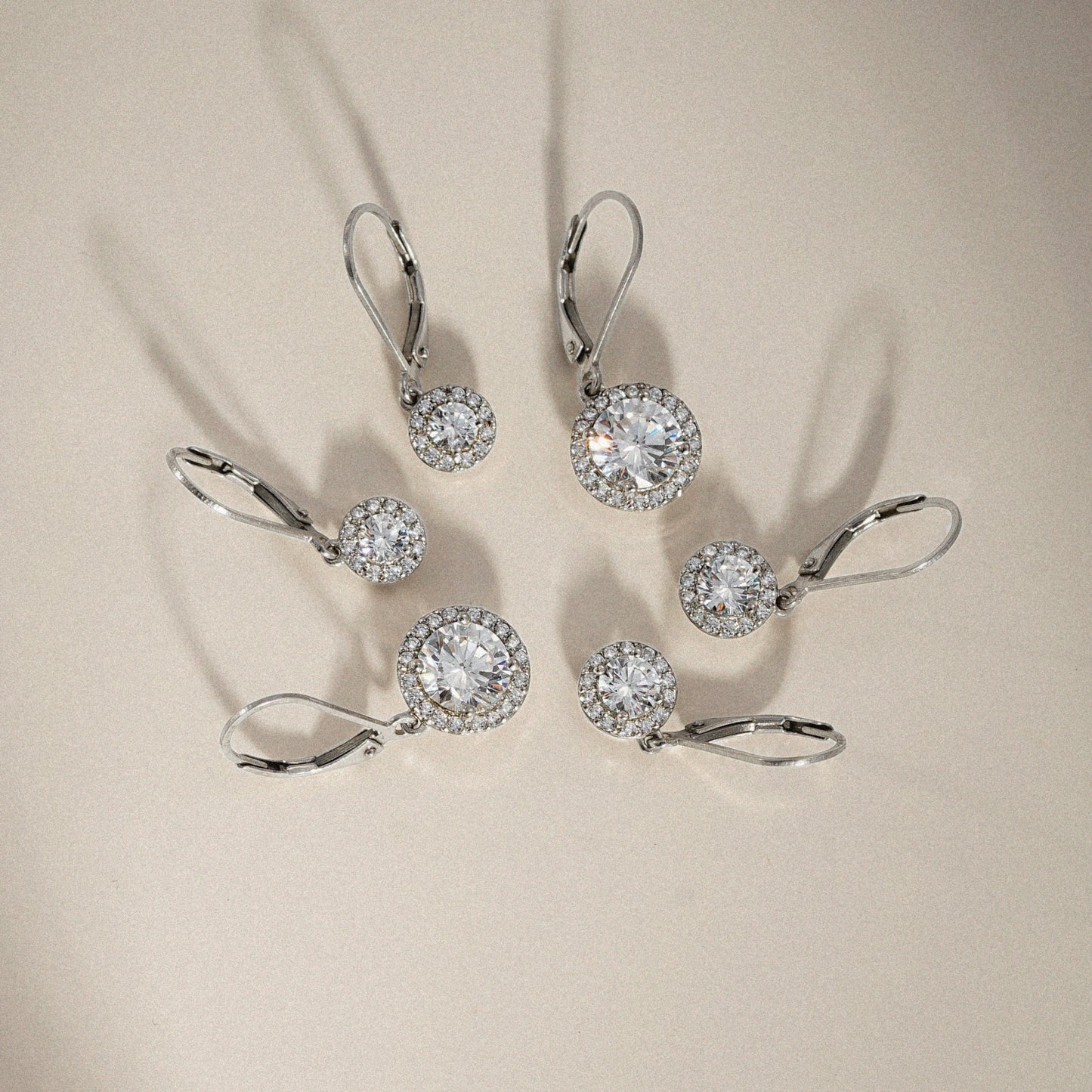 Marilyn Monroe Round Halo Leverback Earrings