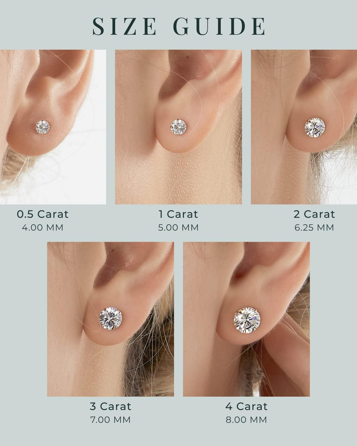 10K Solid Gold Stud Earrings