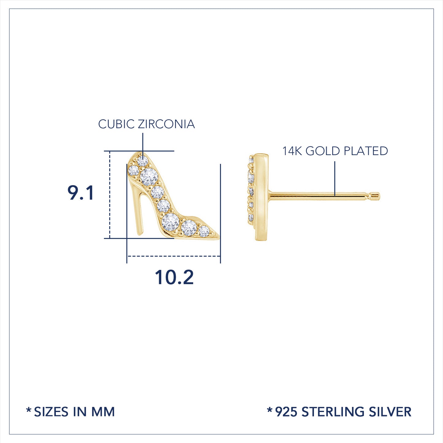 Marilyn Monroe High Heel Stud Earrings