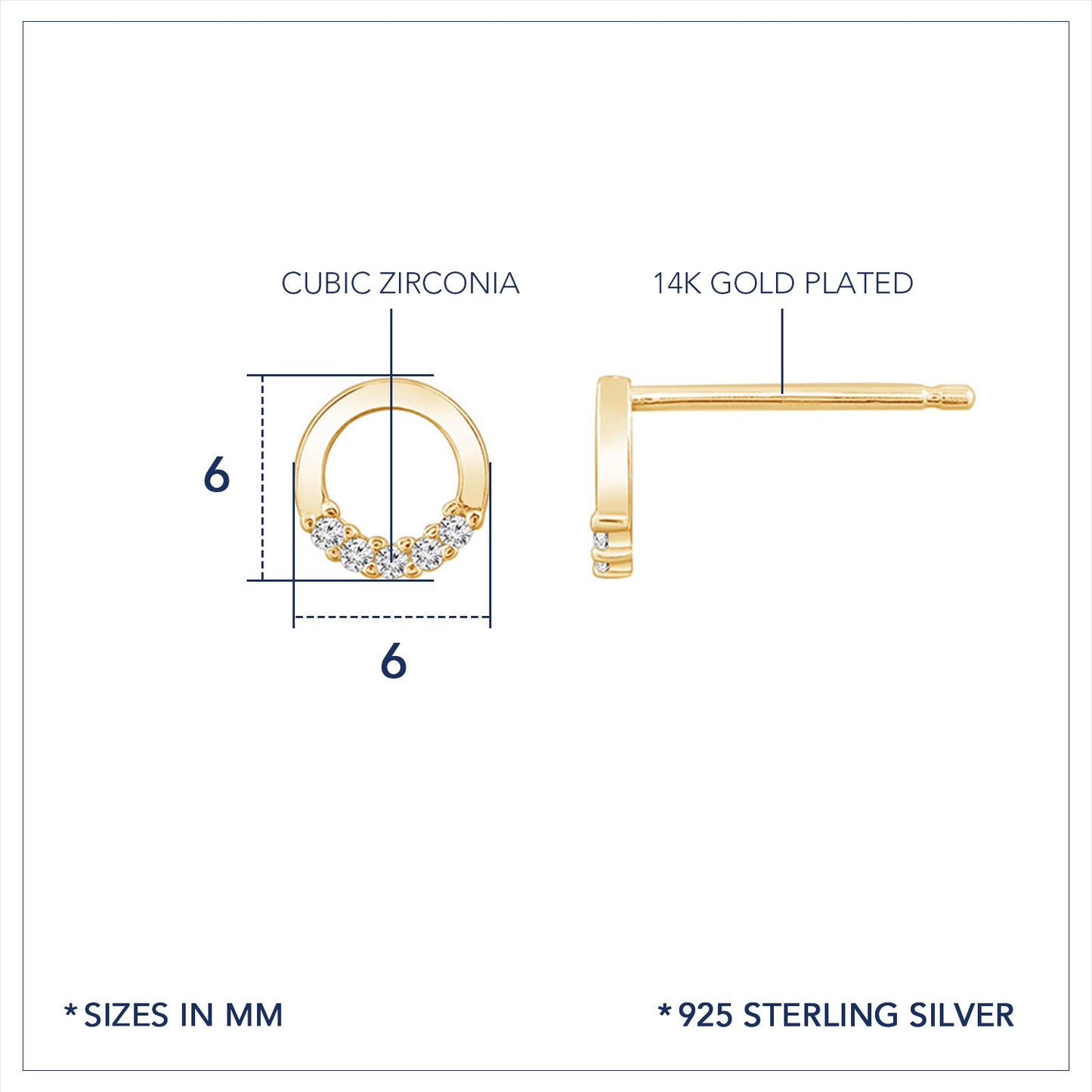 Marilyn Monroe Circle Stud Earrings