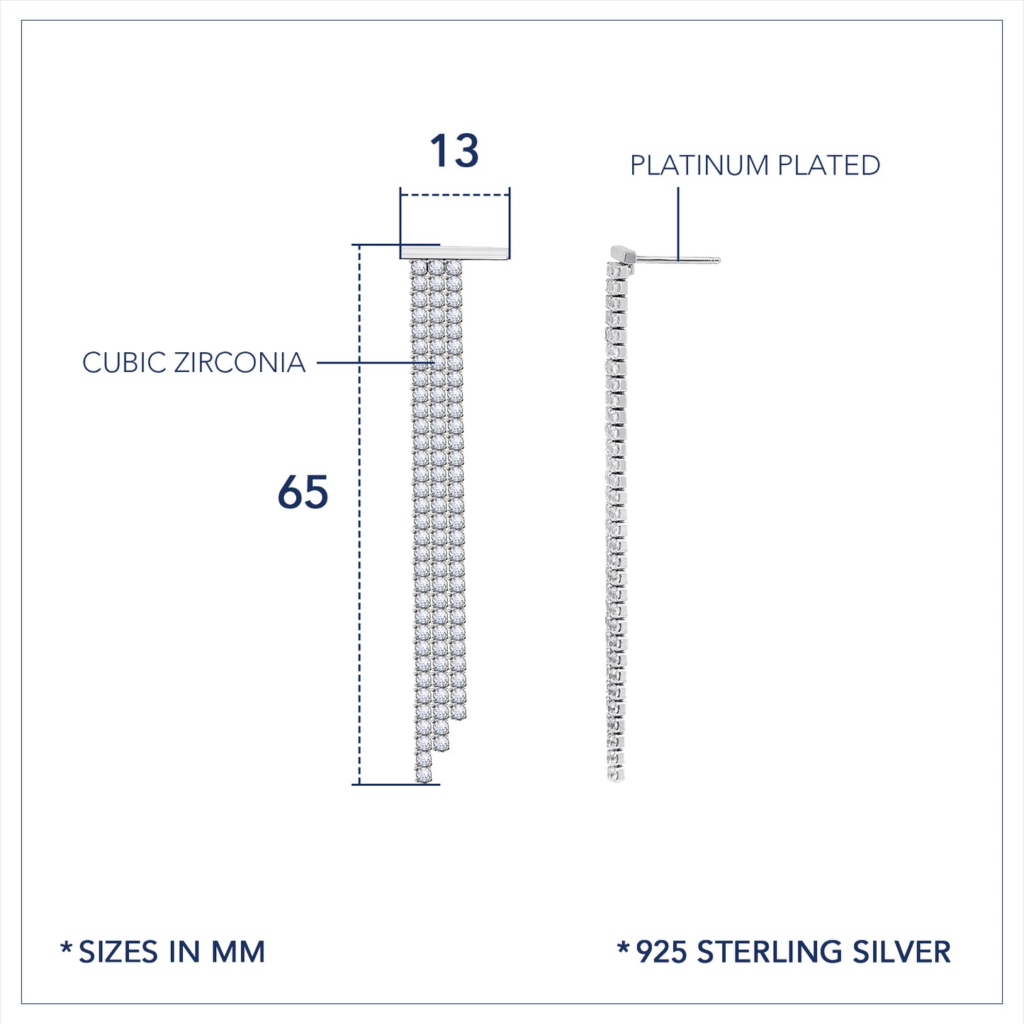 Marilyn Monroe Linear Drop Earrings