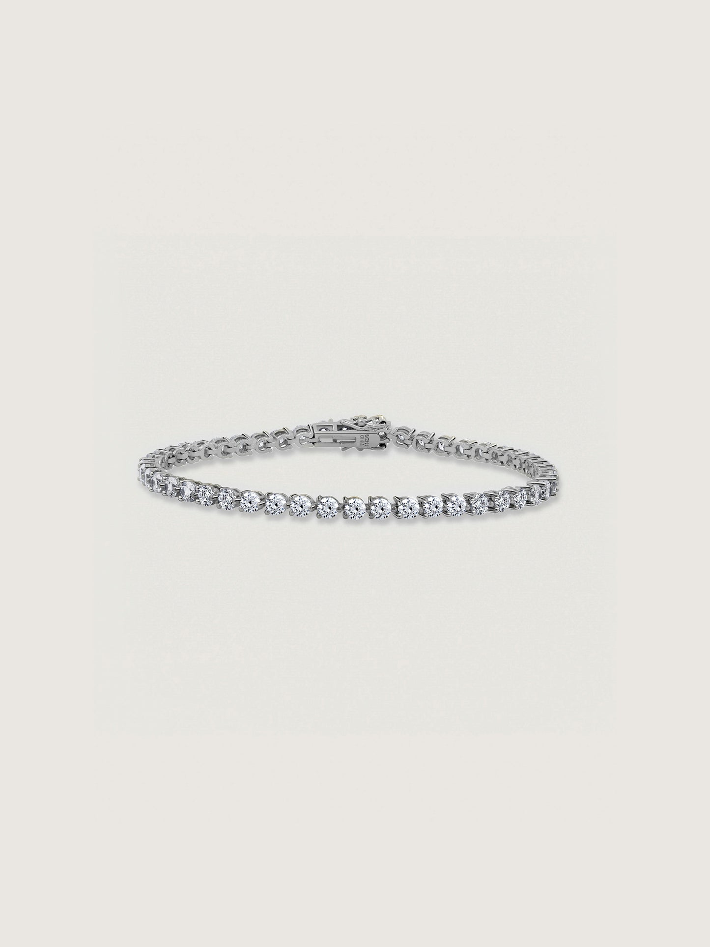 Minimal 3.5mm Round Cut Tennis Bracelet
