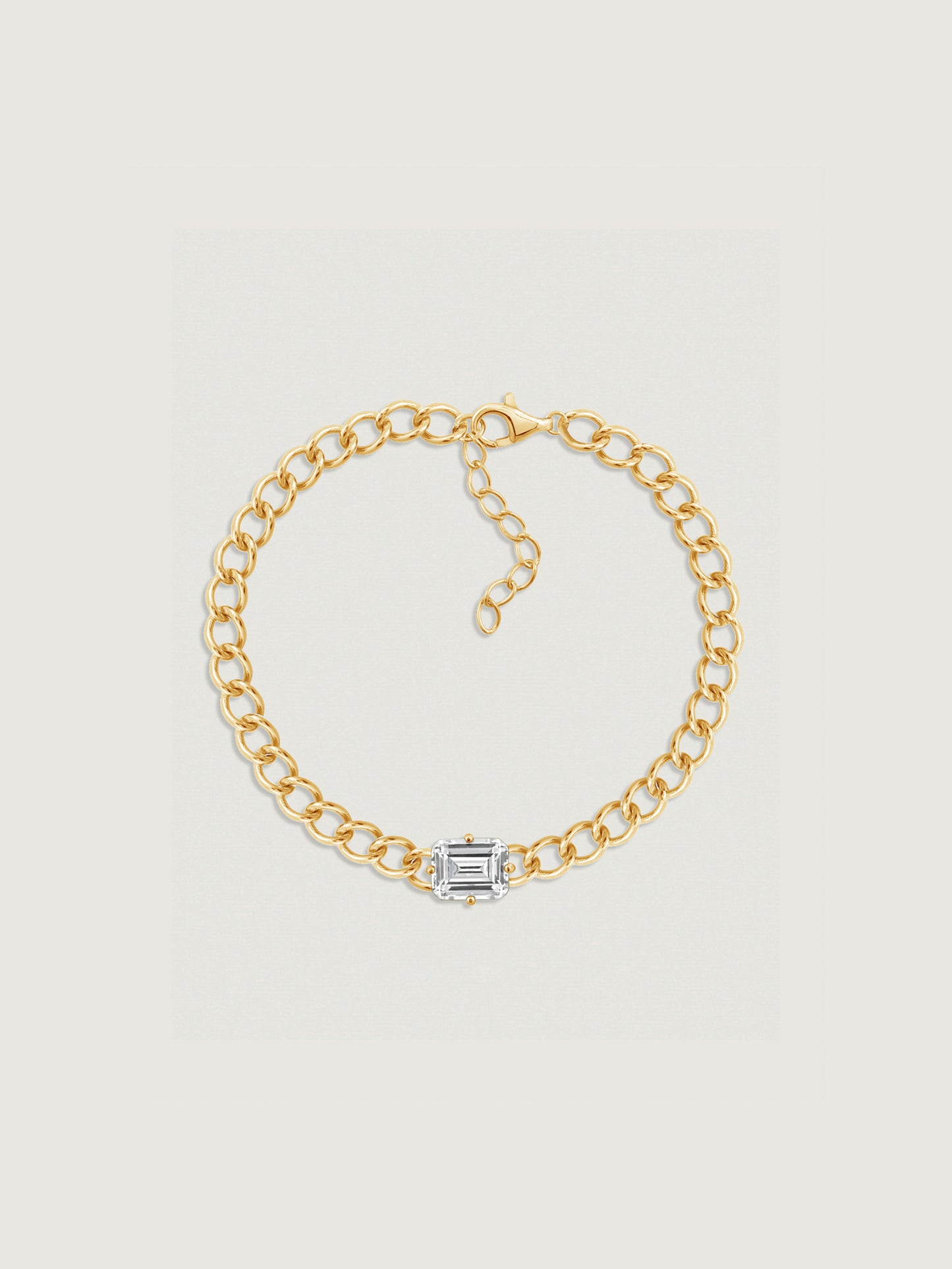 Solo Emerald Chain Bracelet