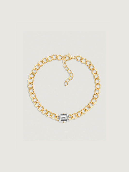 Solo Emerald Chain Bracelet