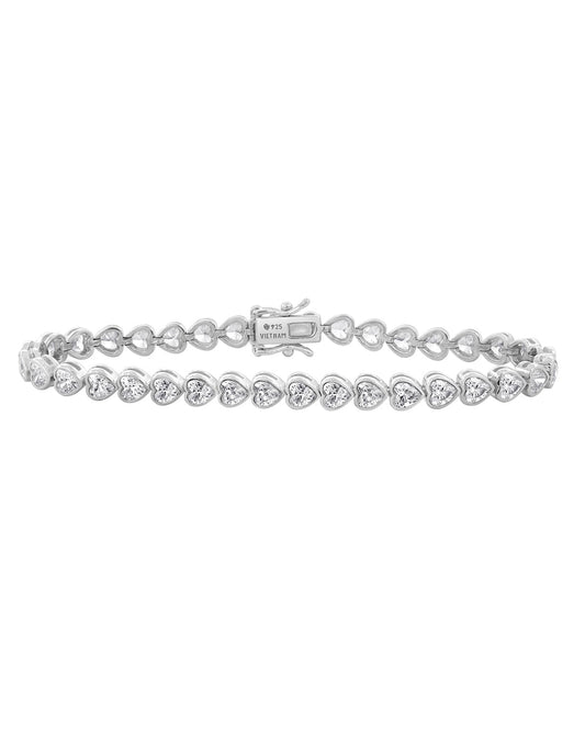Marilyn Monroe Heart Bezel Tennis Bracelet, 7.25''
