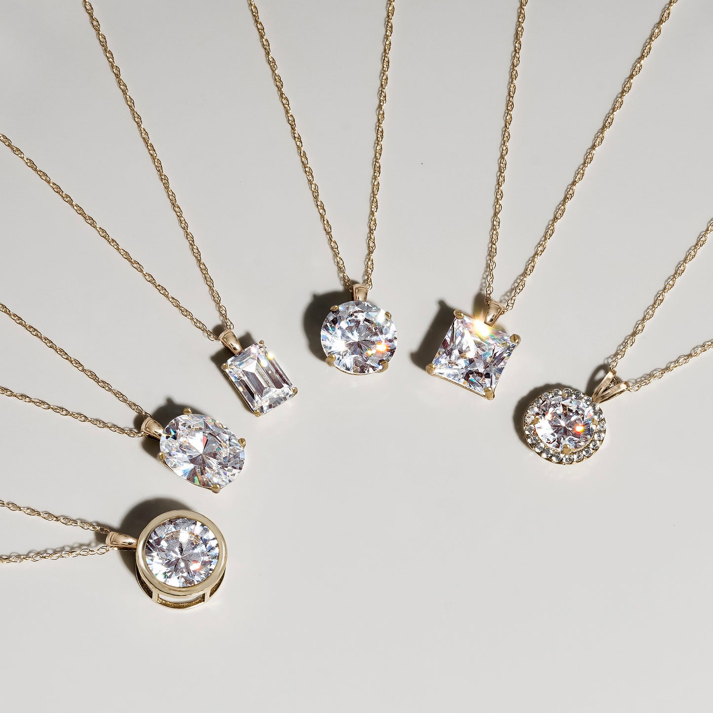 Solid Gold Bezel Solitaire Necklace