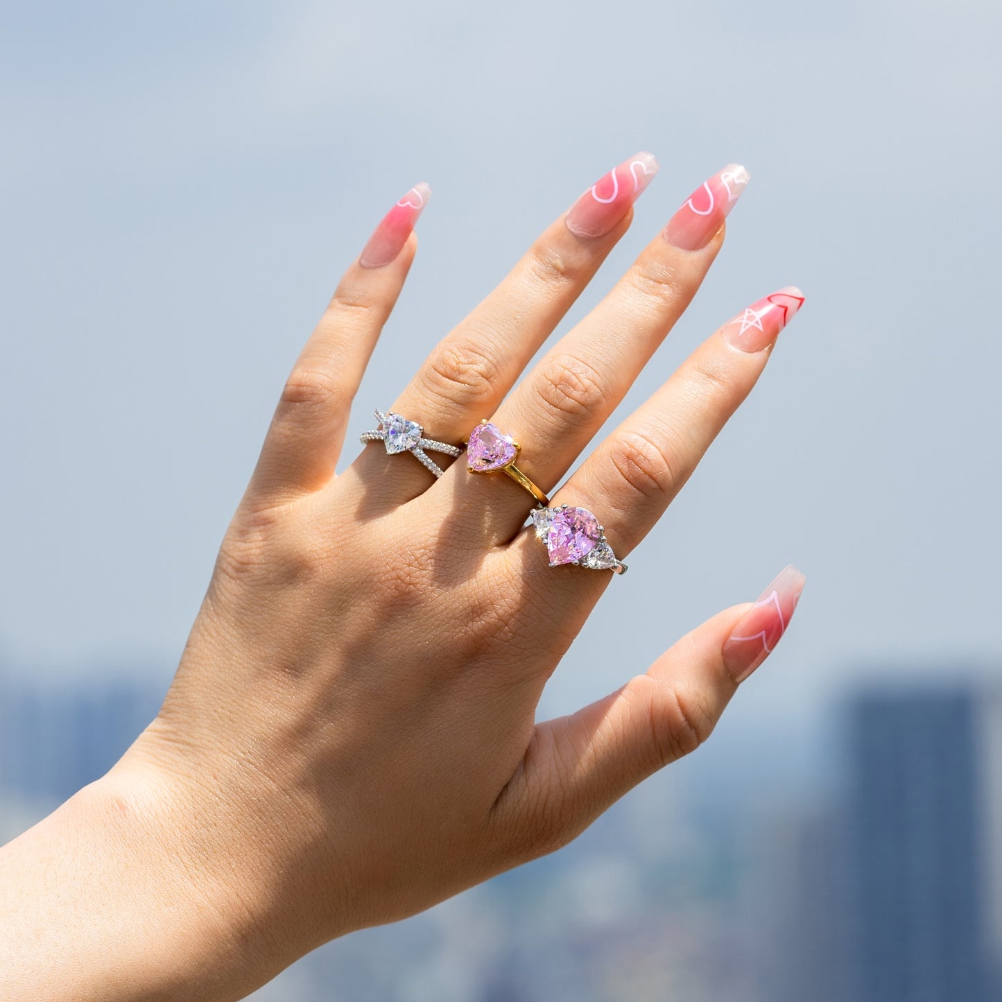 X Split Shank Solitaire Ring