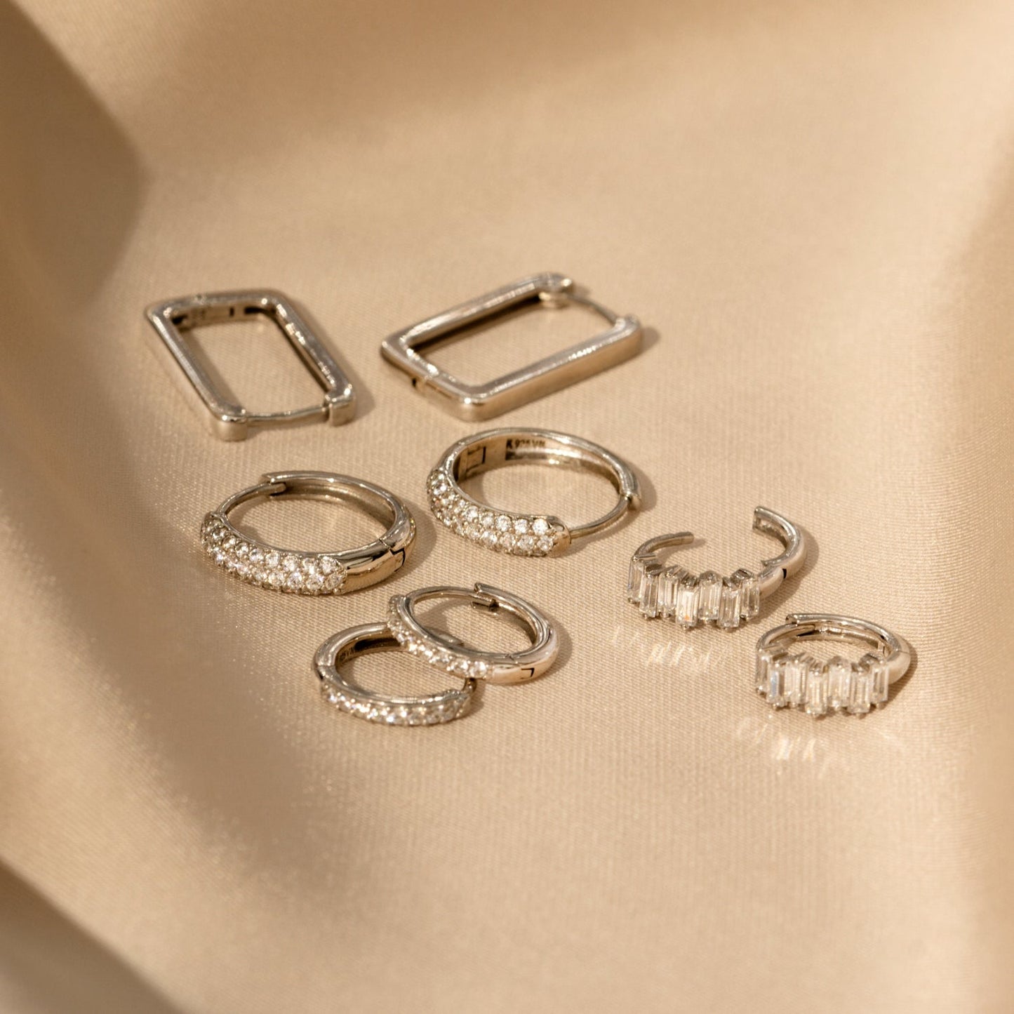 Marilyn Monroe Pavé Bold Huggie Hoop Earrings