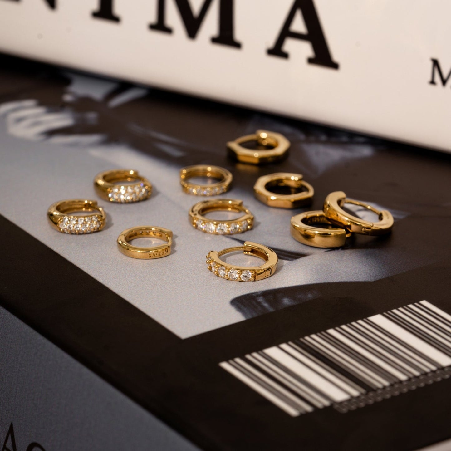 Marilyn Monroe Pavé Bold Huggie Hoop Earrings