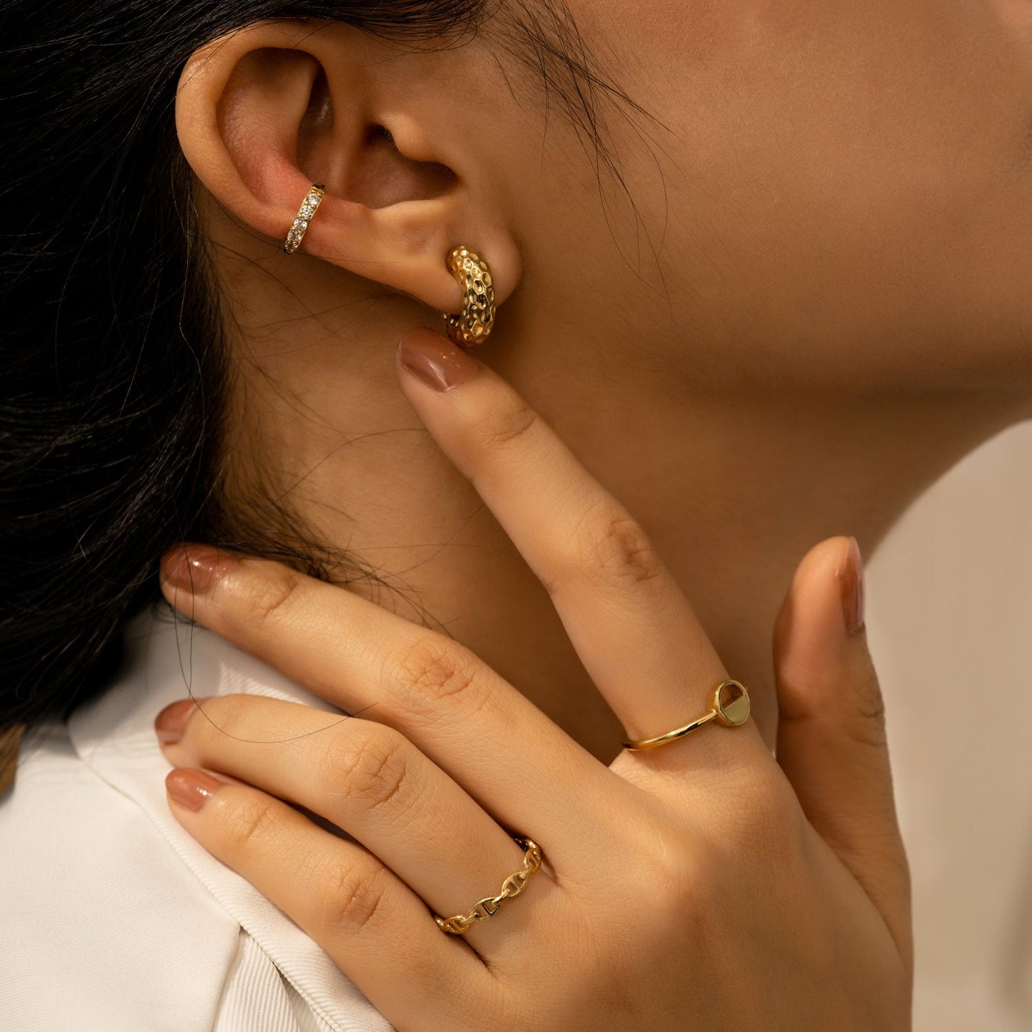 Marilyn Monroe Medium Pavé Hoop Earrings