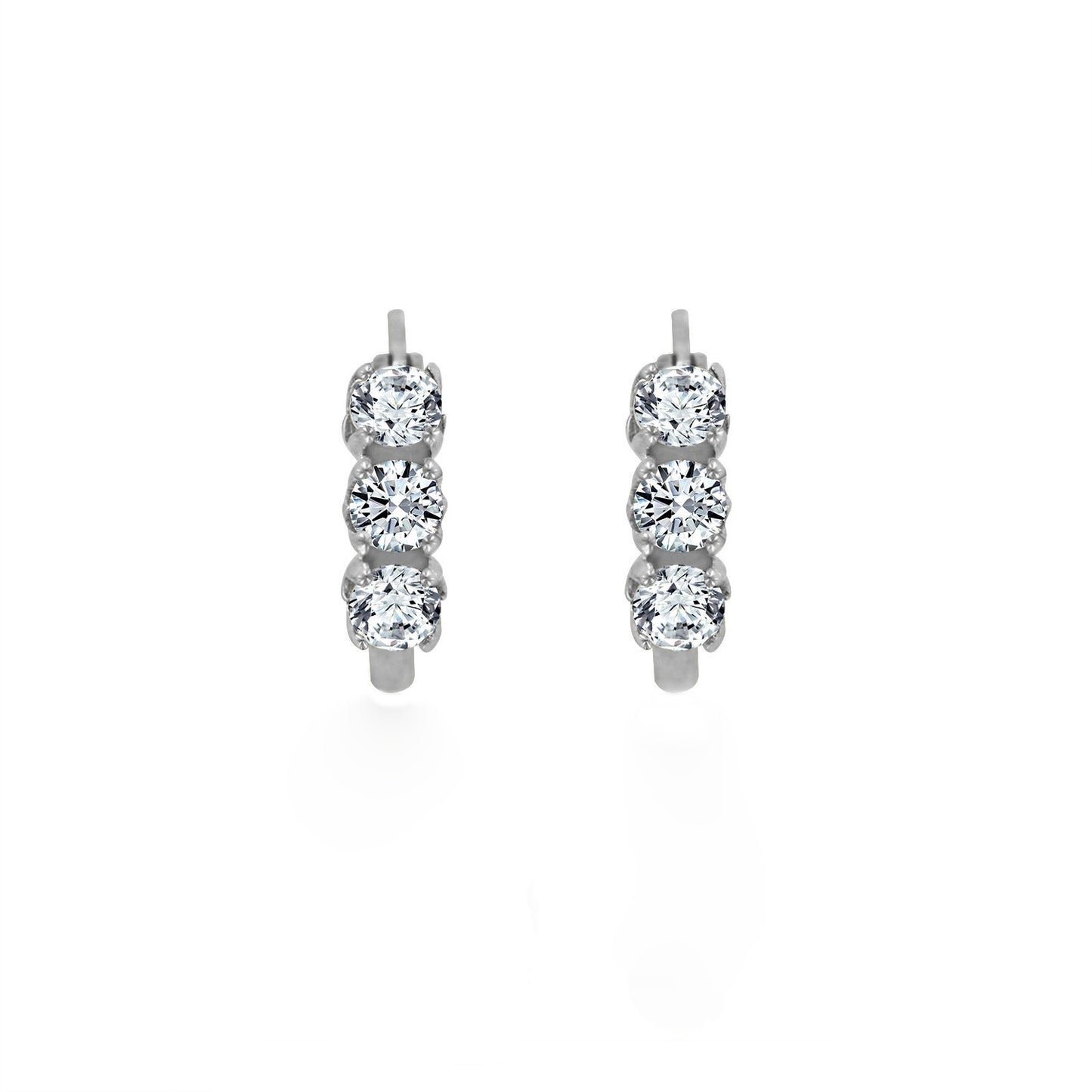 Marilyn Monroe 3-Stone Hoop Earrings