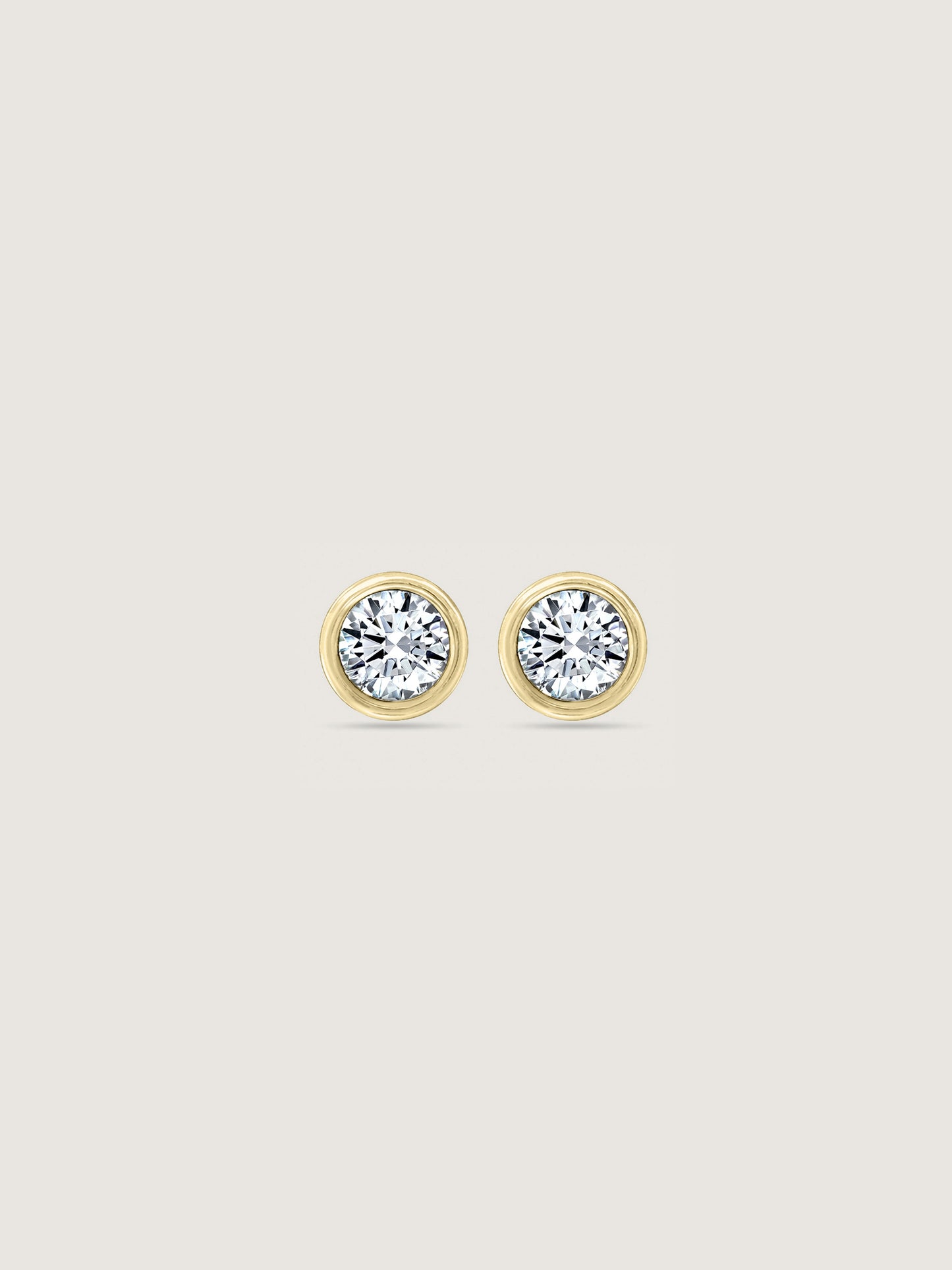 Bezel Stud Earrings