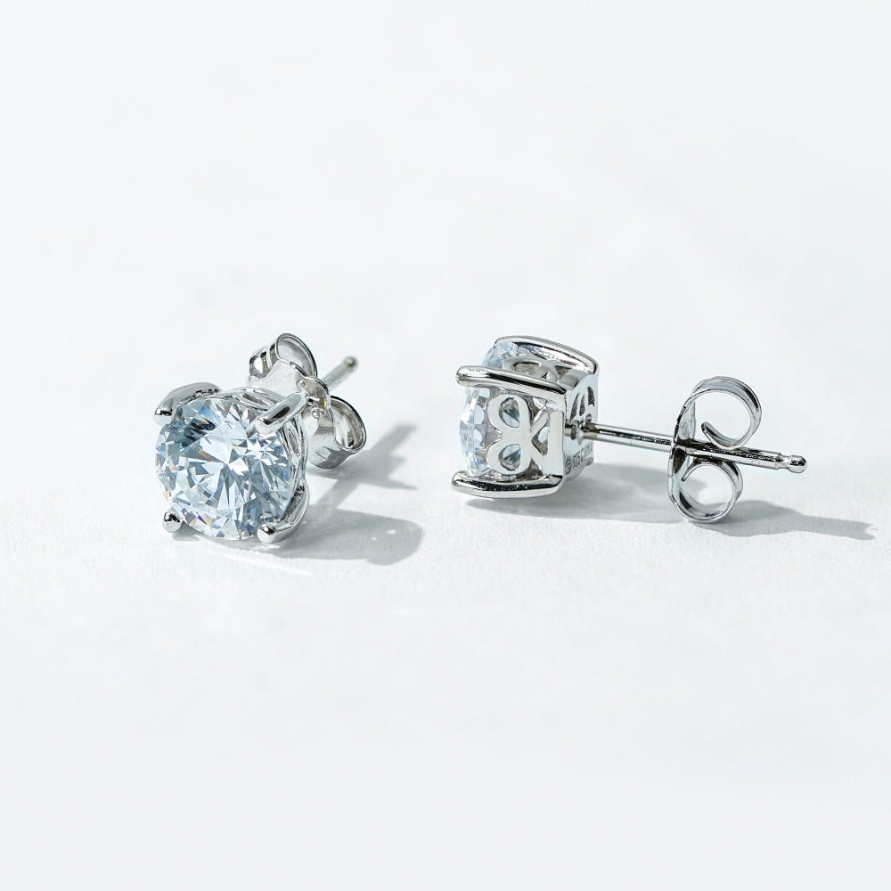 6.25mm Round Cut Solitaire Stud Earrings