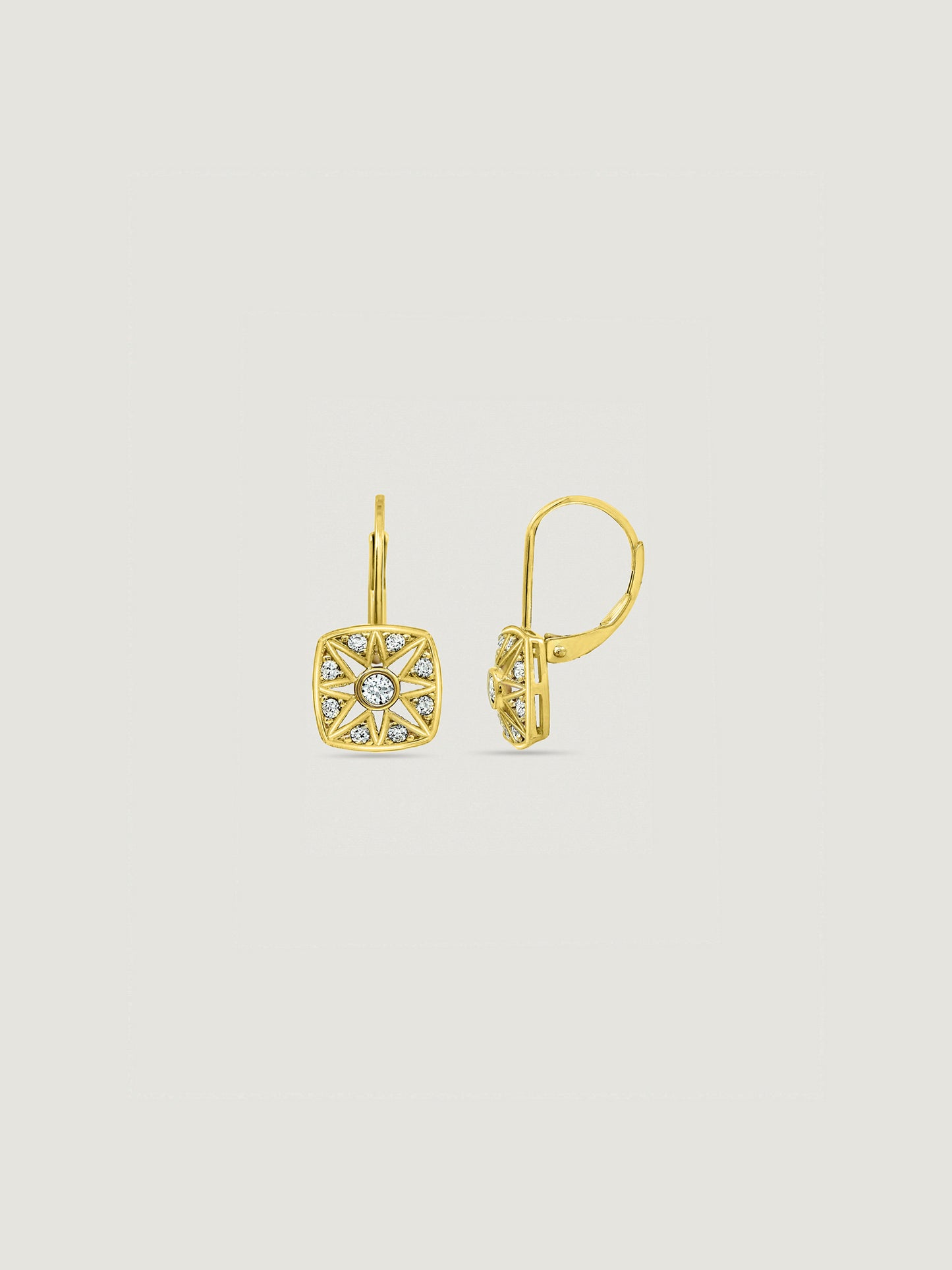 Marilyn Monroe Vintage Square Leverback Earrings
