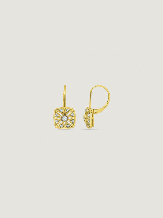 Marilyn Monroe Vintage Square Leverback Earrings