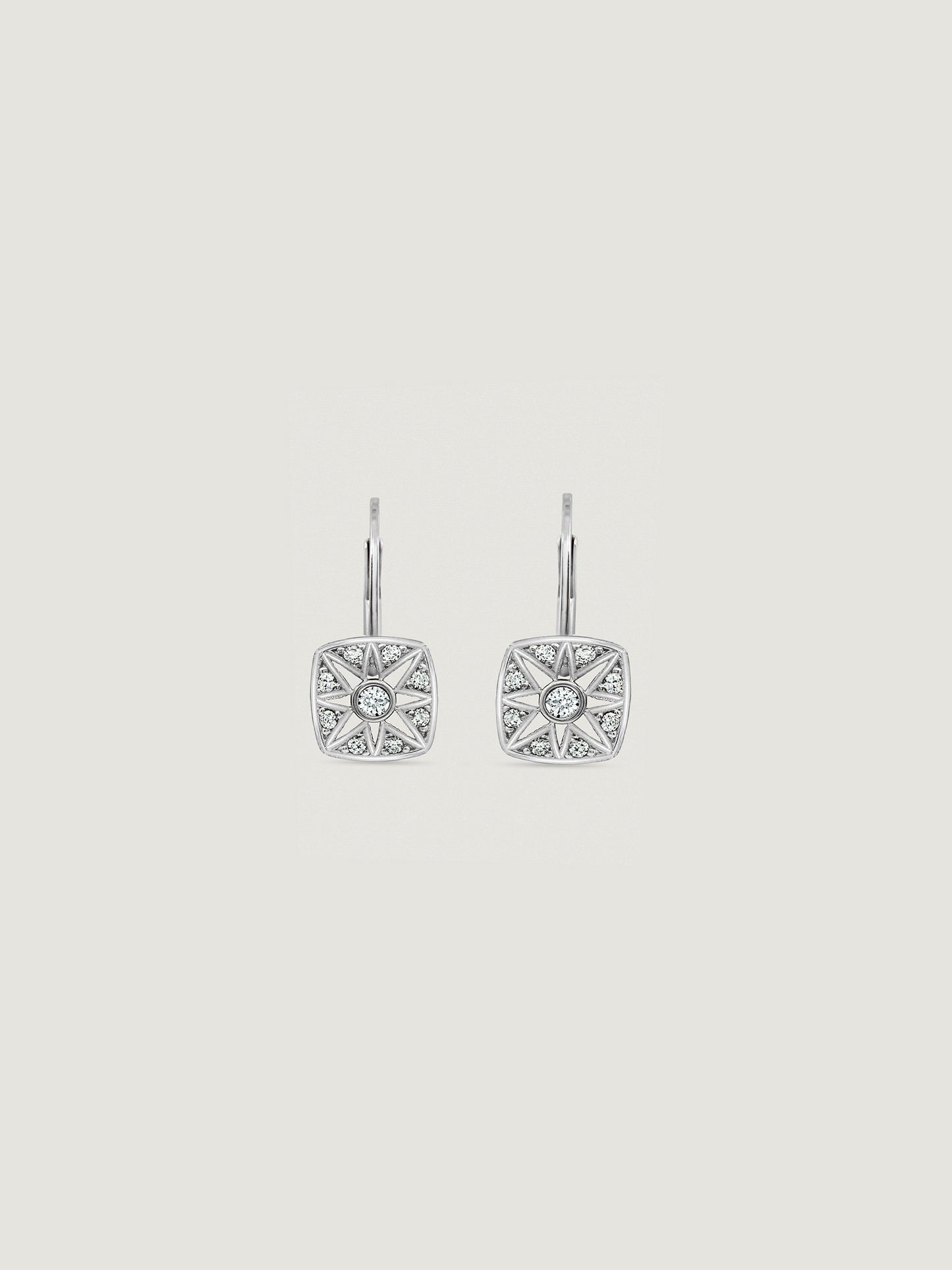 Marilyn Monroe Vintage Square Leverback Earrings