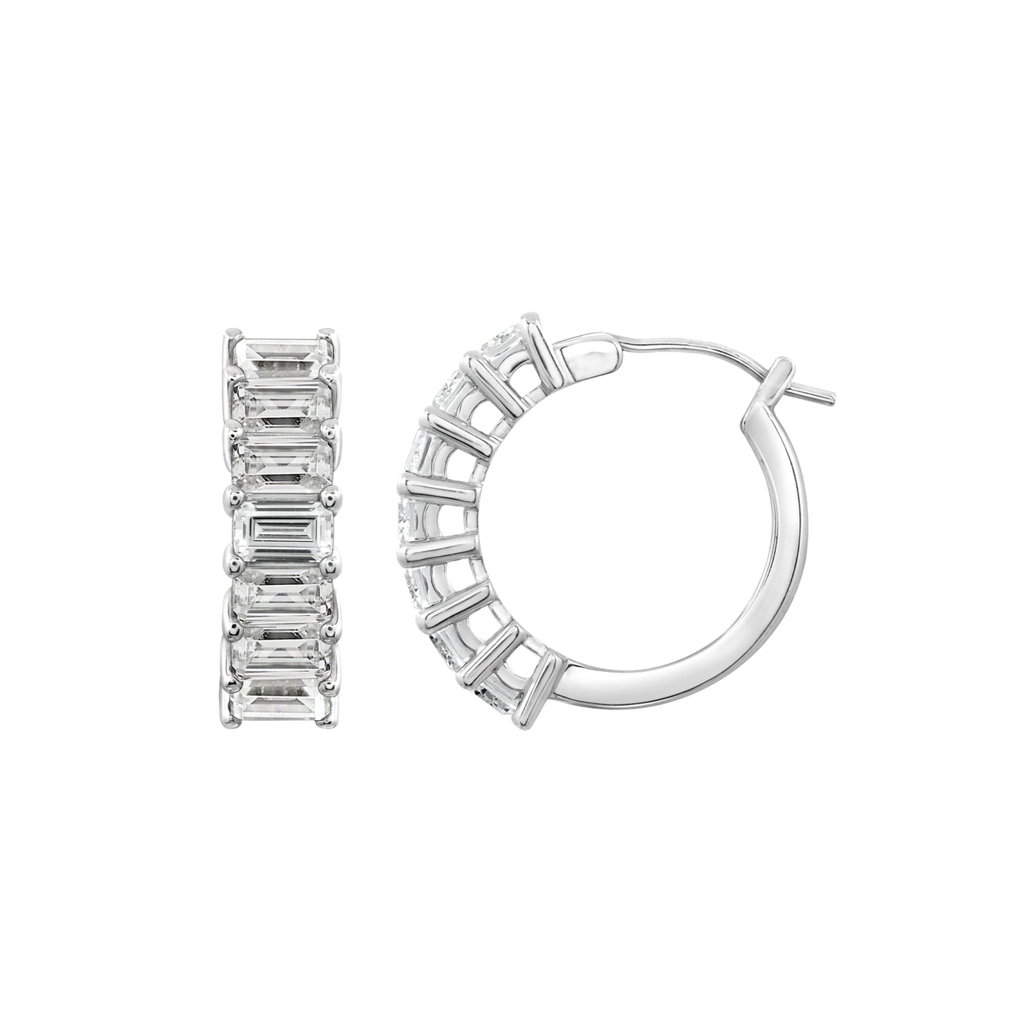 Diamonbliss Marilyn Monroe Emerald Hoop Earrings