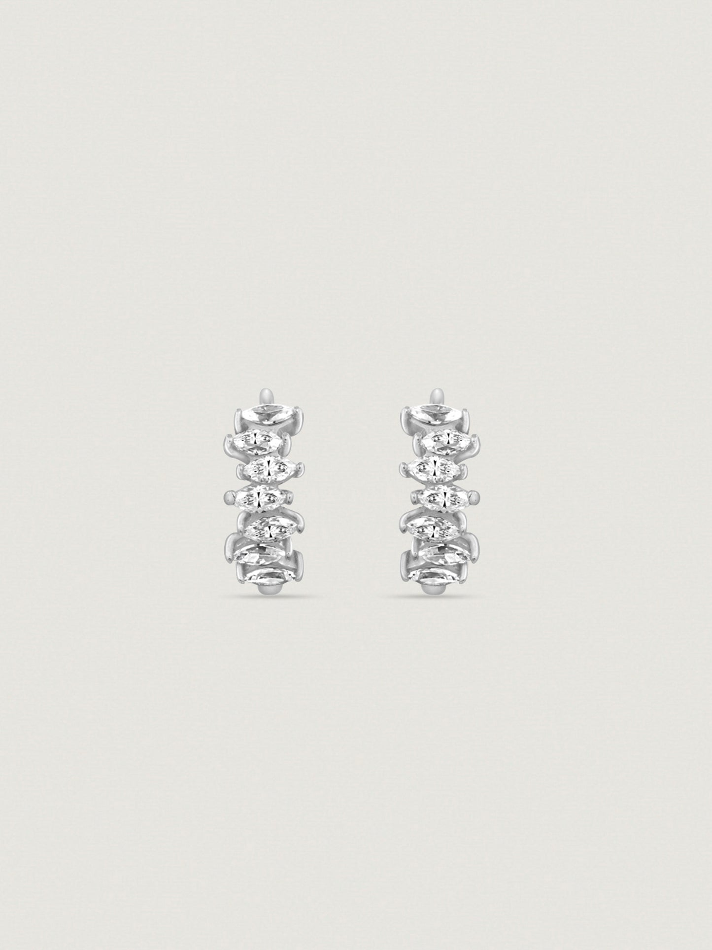 Marilyn Monroe Wavy Marquise Hoop Earrings