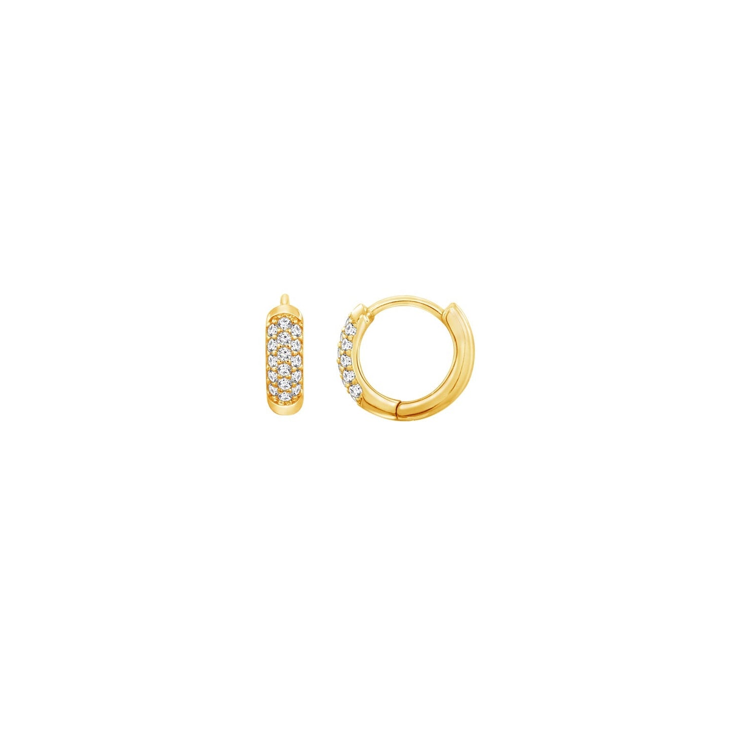 Marilyn Monroe Pavé Bold Huggie Hoop Earrings