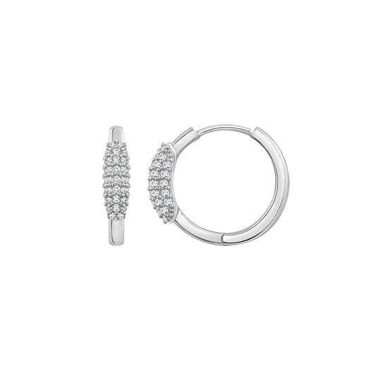 Marilyn Monroe Front Paved Hoop Earrings