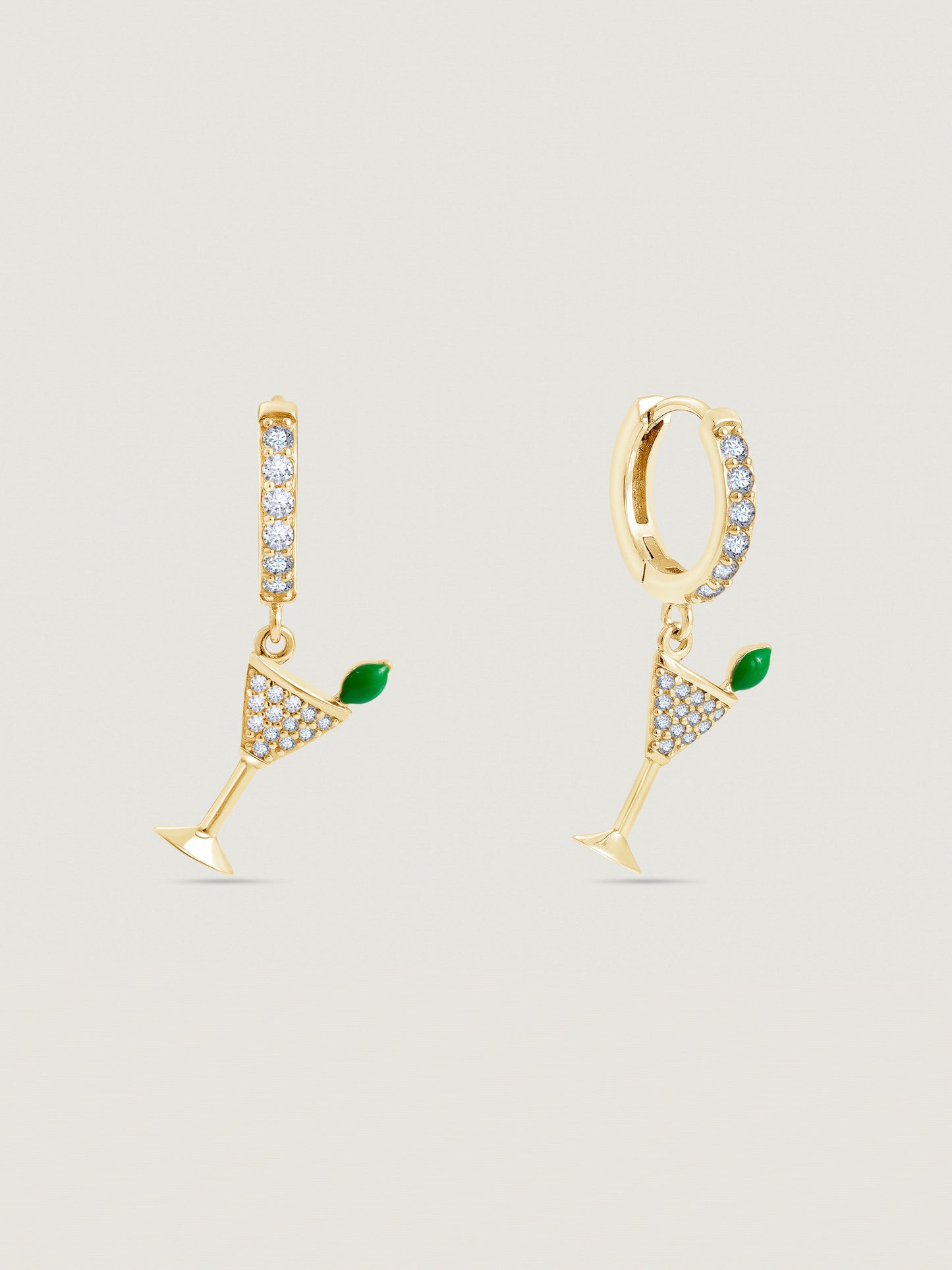 Marilyn Monroe Martini Glass Hoop Earrings