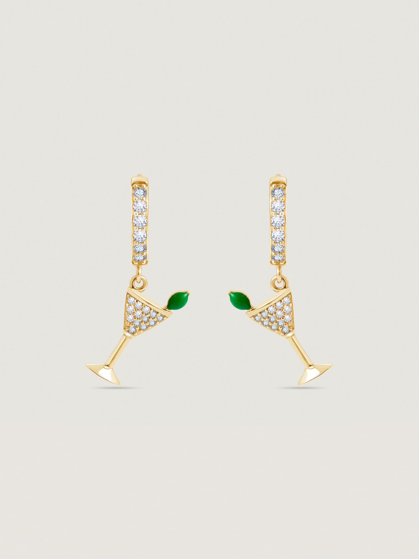 Marilyn Monroe Martini Glass Hoop Earrings