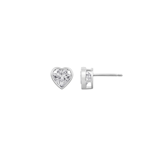 Marilyn Monroe Heart Bezel Studs