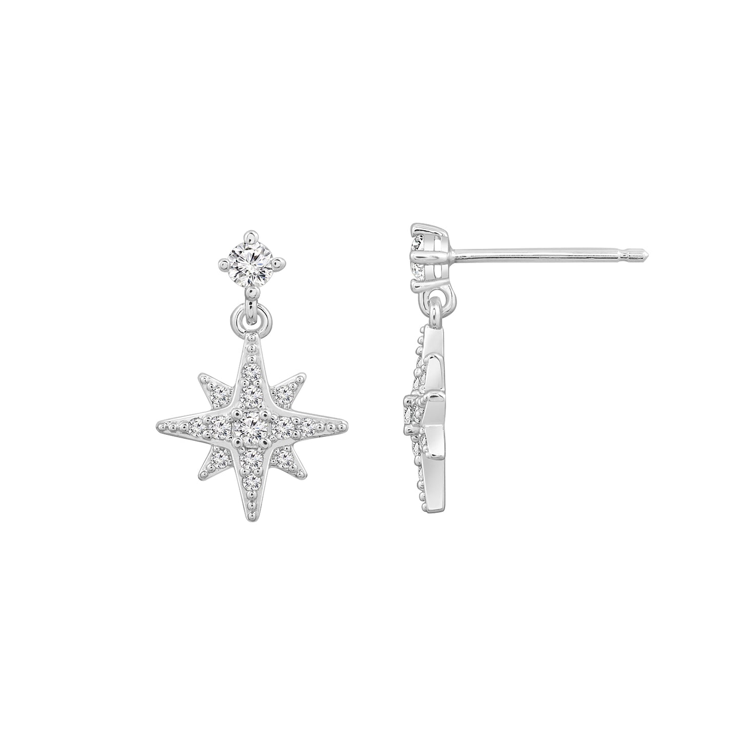 Starburst Dainty Drop Earrings