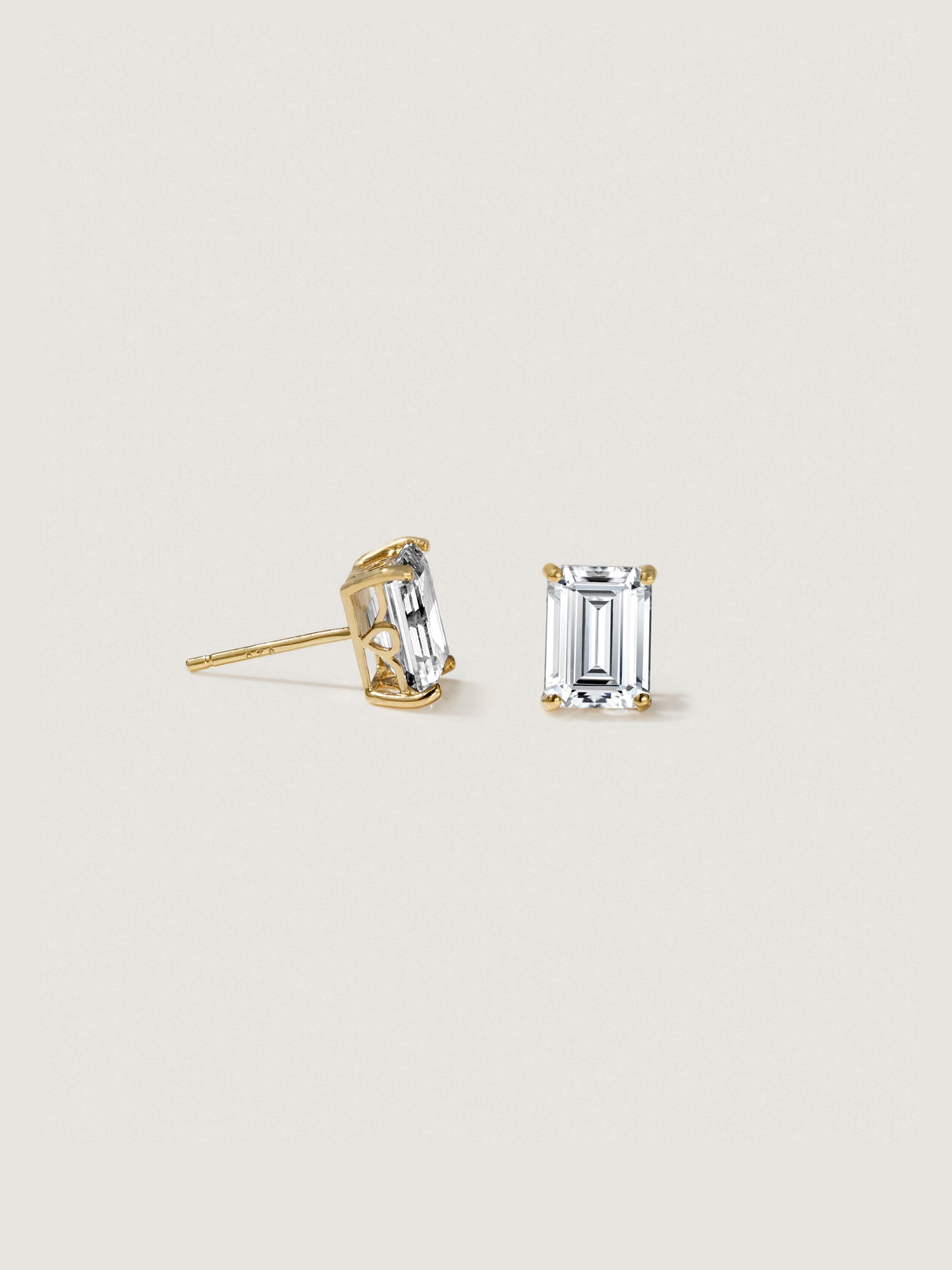 Diamonbliss Lab-Grown Diamond 1.0 cttw Emerald Solitaire Earrings