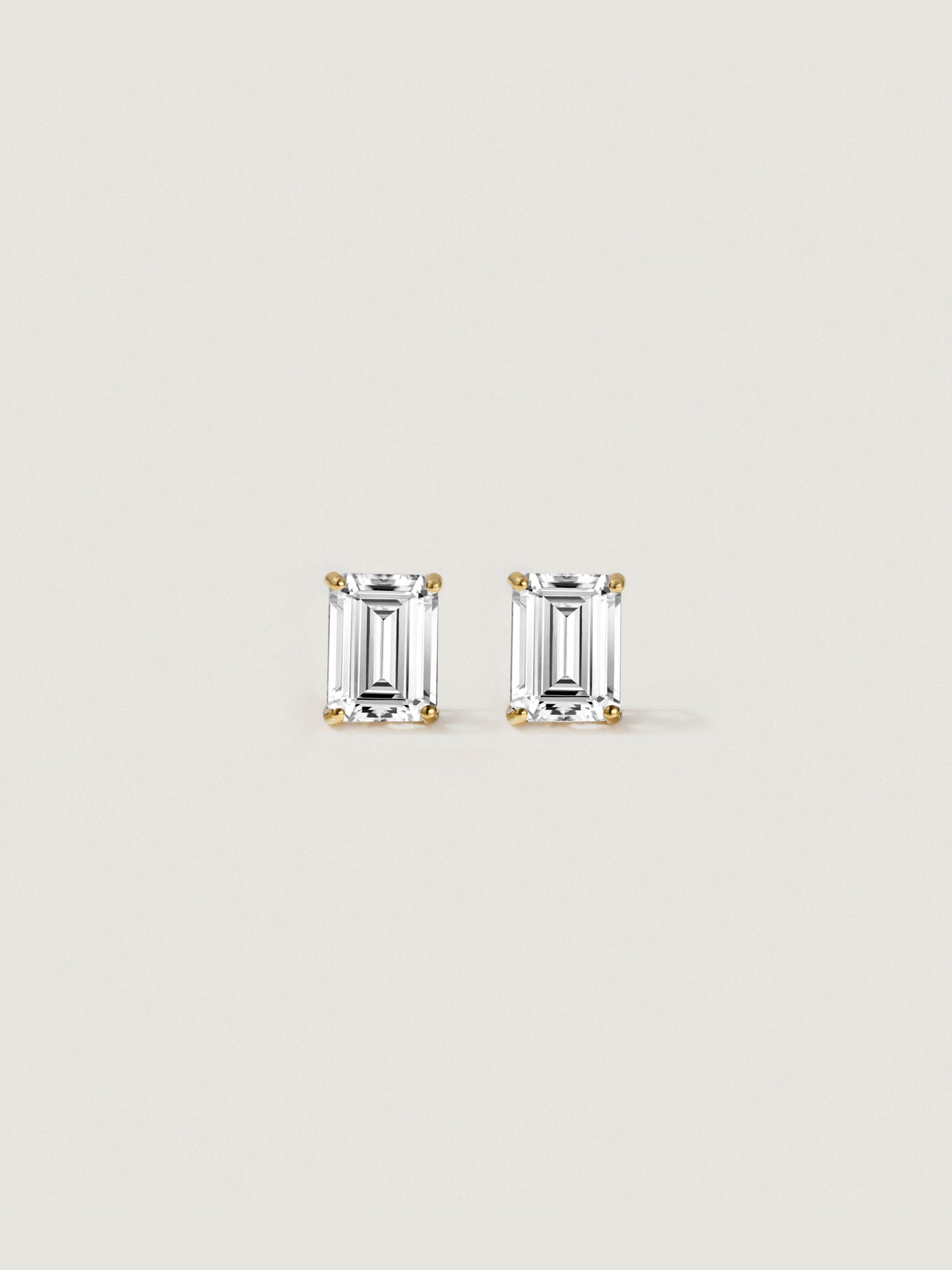 Diamonbliss Lab-Grown Diamond 2.0 cttw Emerald Solitaire Earrings
