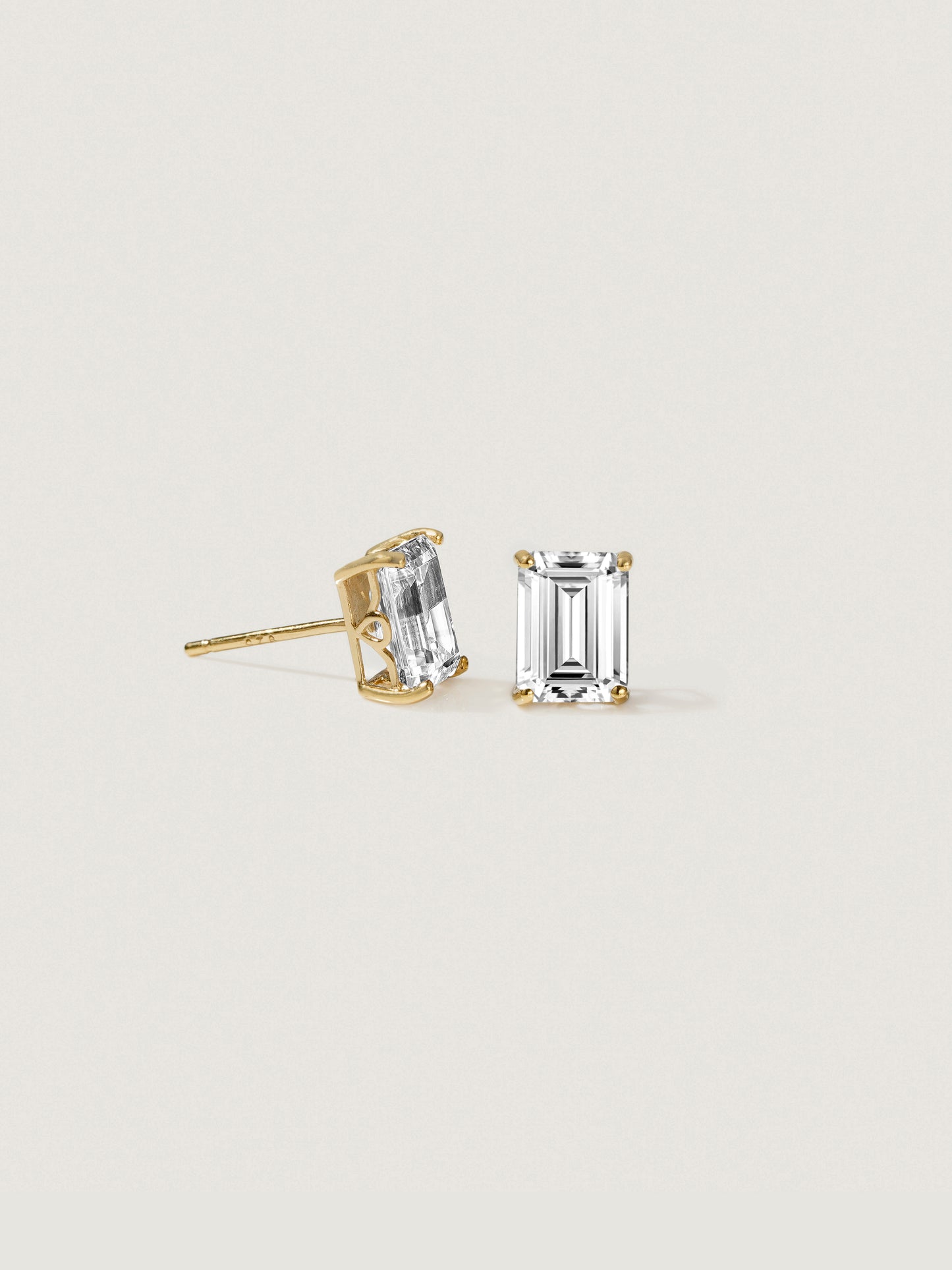 Diamonbliss Lab-Grown Diamond 2.0 cttw Emerald Solitaire Earrings
