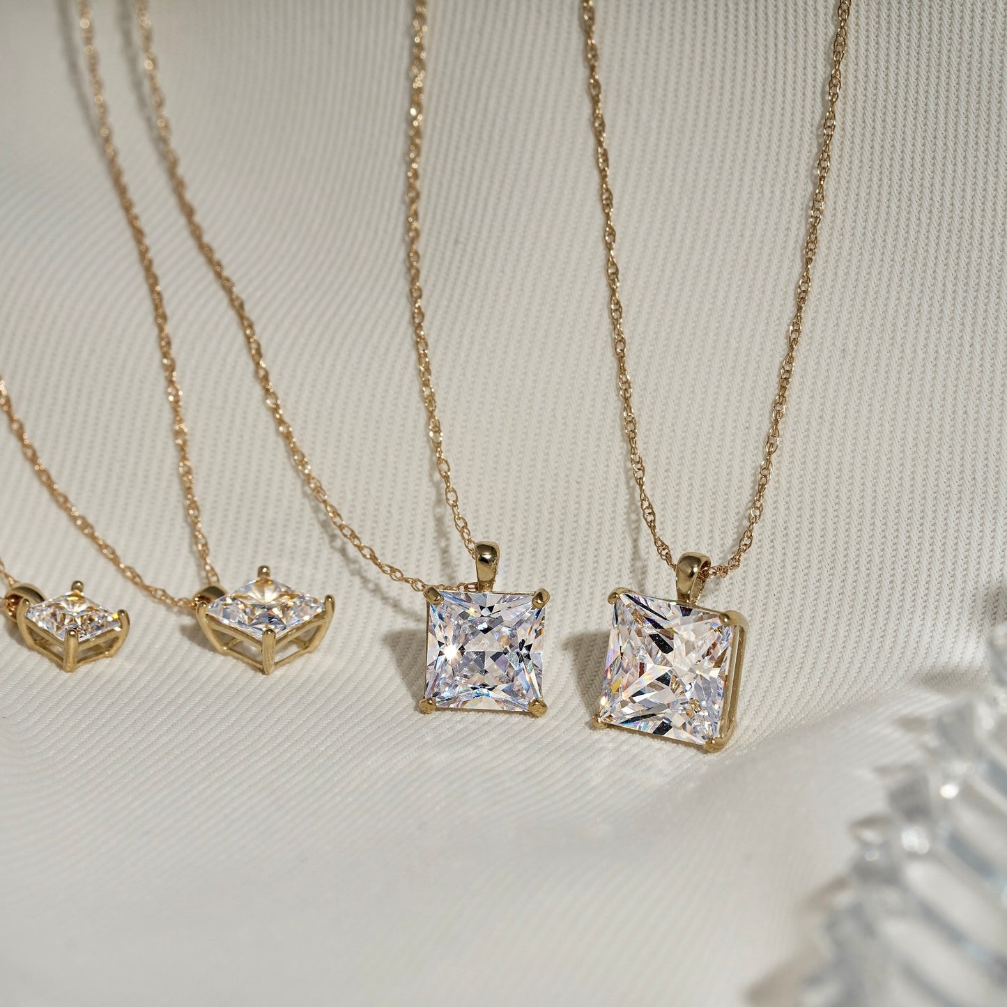 10K Solid Gold Solitaire Necklace