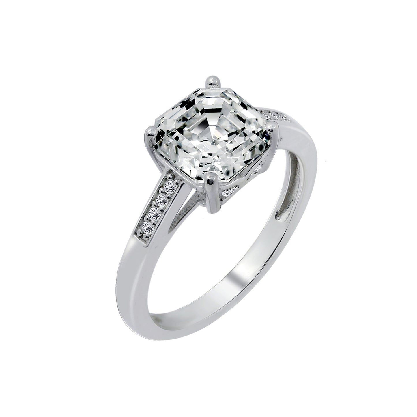 Asscher Solitaire Ring