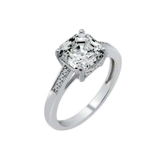 Asscher Solitaire Ring