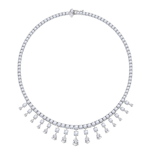 Marilyn Monroe Pear Drop Tennis Necklace18''