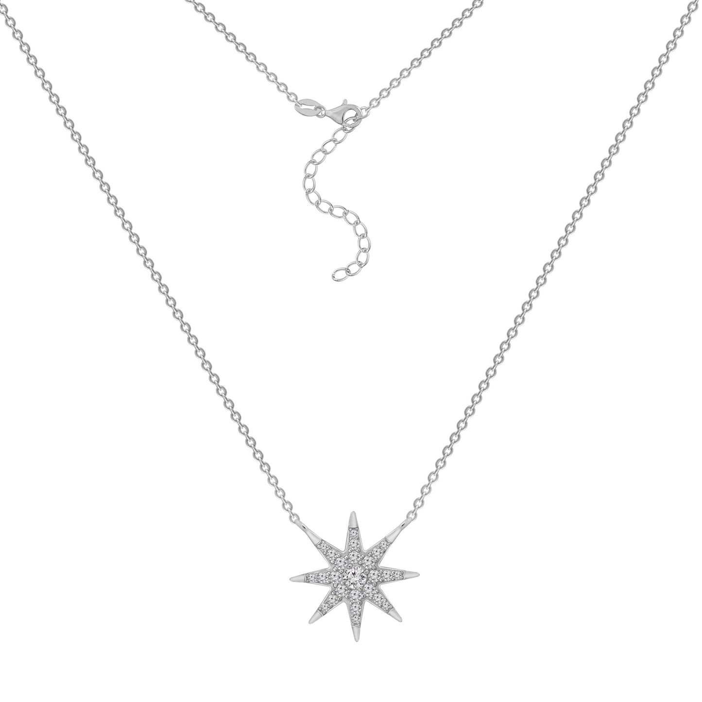 Starburst Pave Pendant Necklace