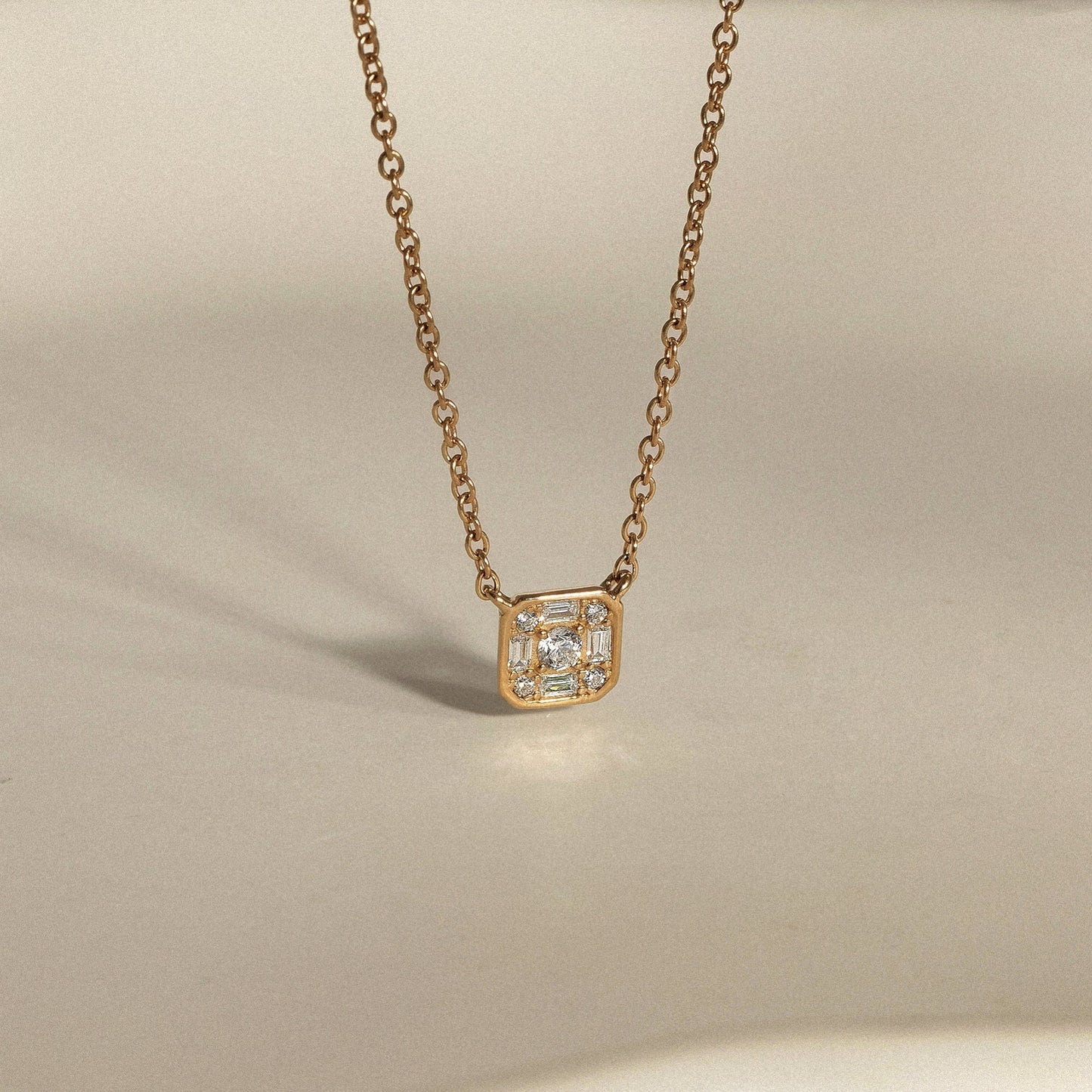 Marilyn Monroe Cluster Square Necklace