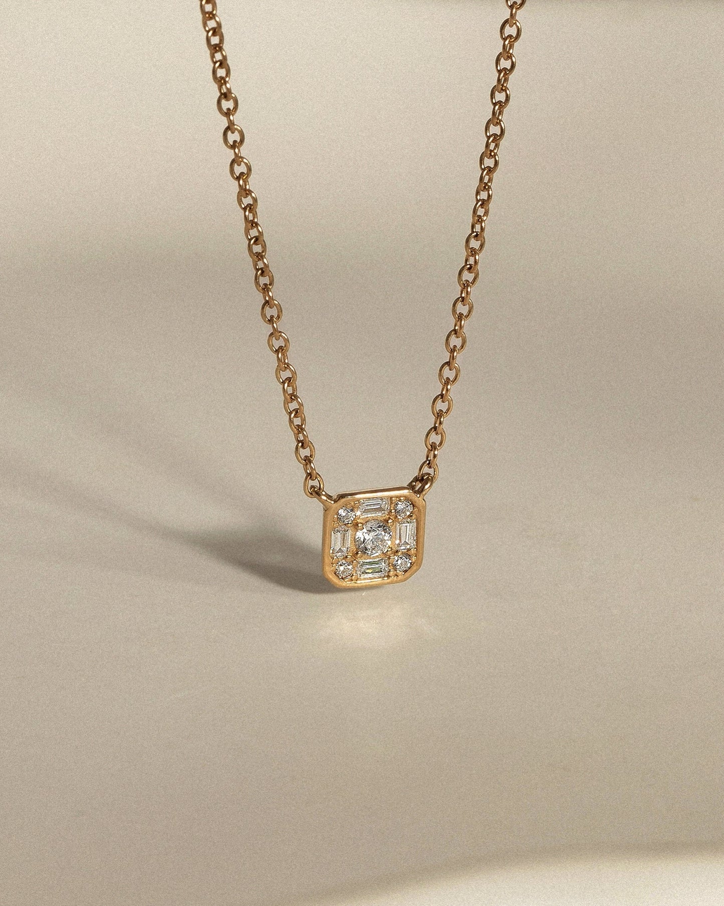Marilyn Monroe Cluster Square Necklace