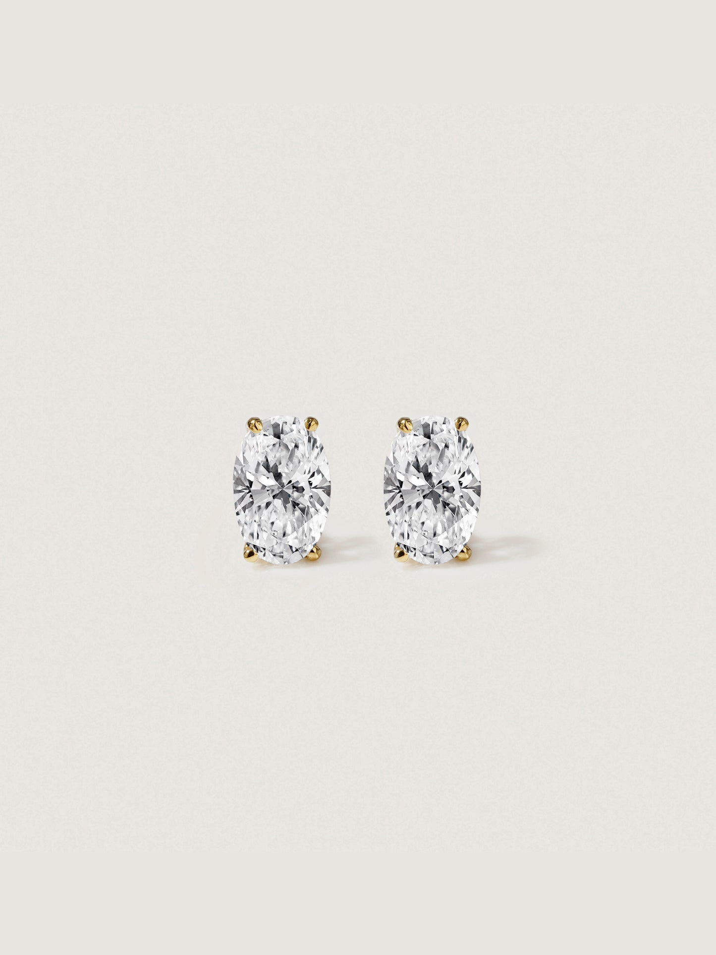 Diamonbliss Lab-Grown Diamond 1.0 cttw Oval Solitaire Earrings