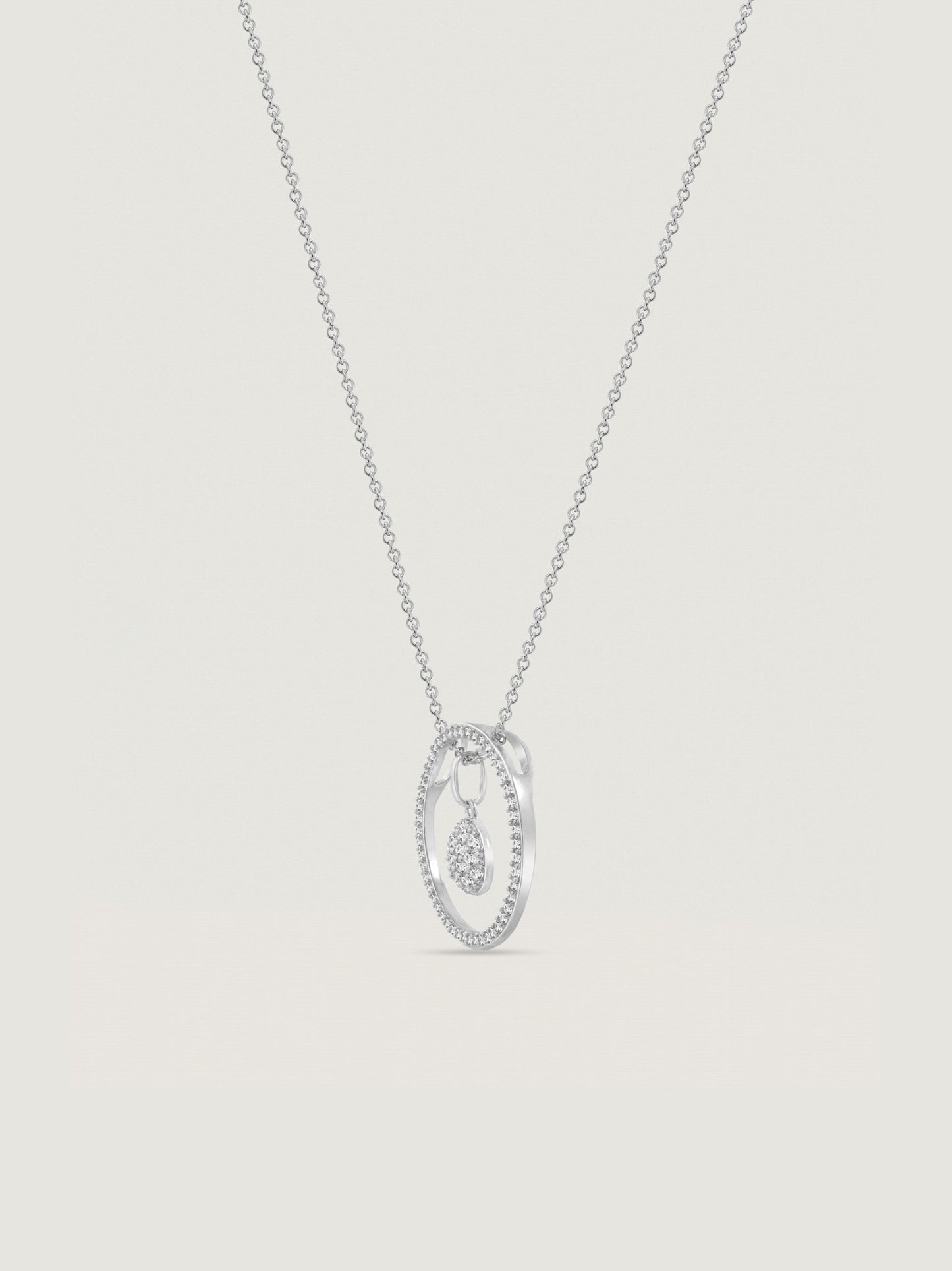 Marilyn Monroe Convertible Pavé Round Pendant Necklace