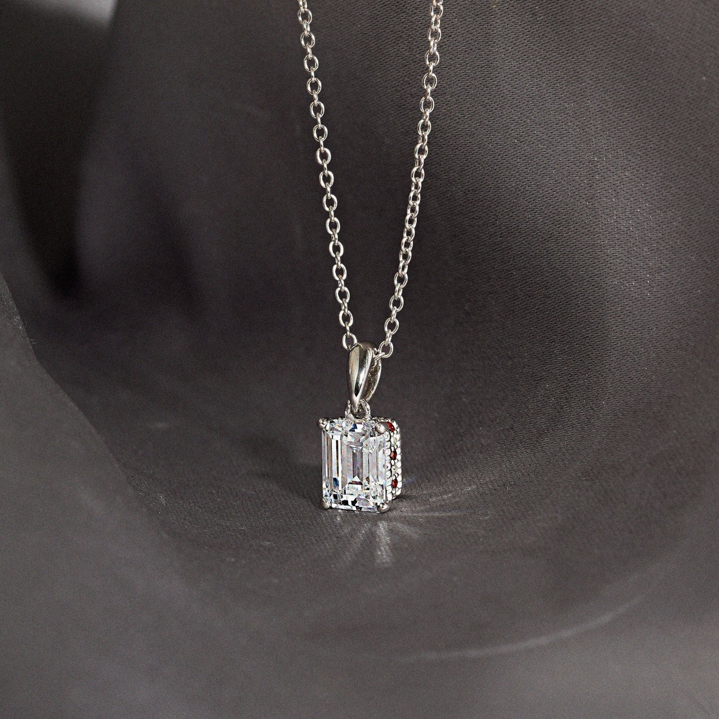 Diamonbliss Marilyn Red Accent Necklace