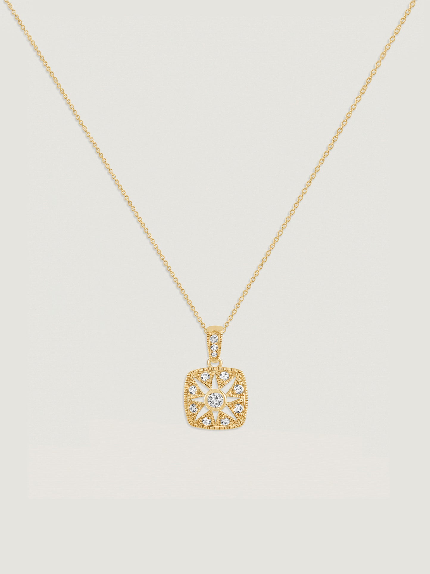 Marilyn Monroe Vintage Square Pendant Necklace