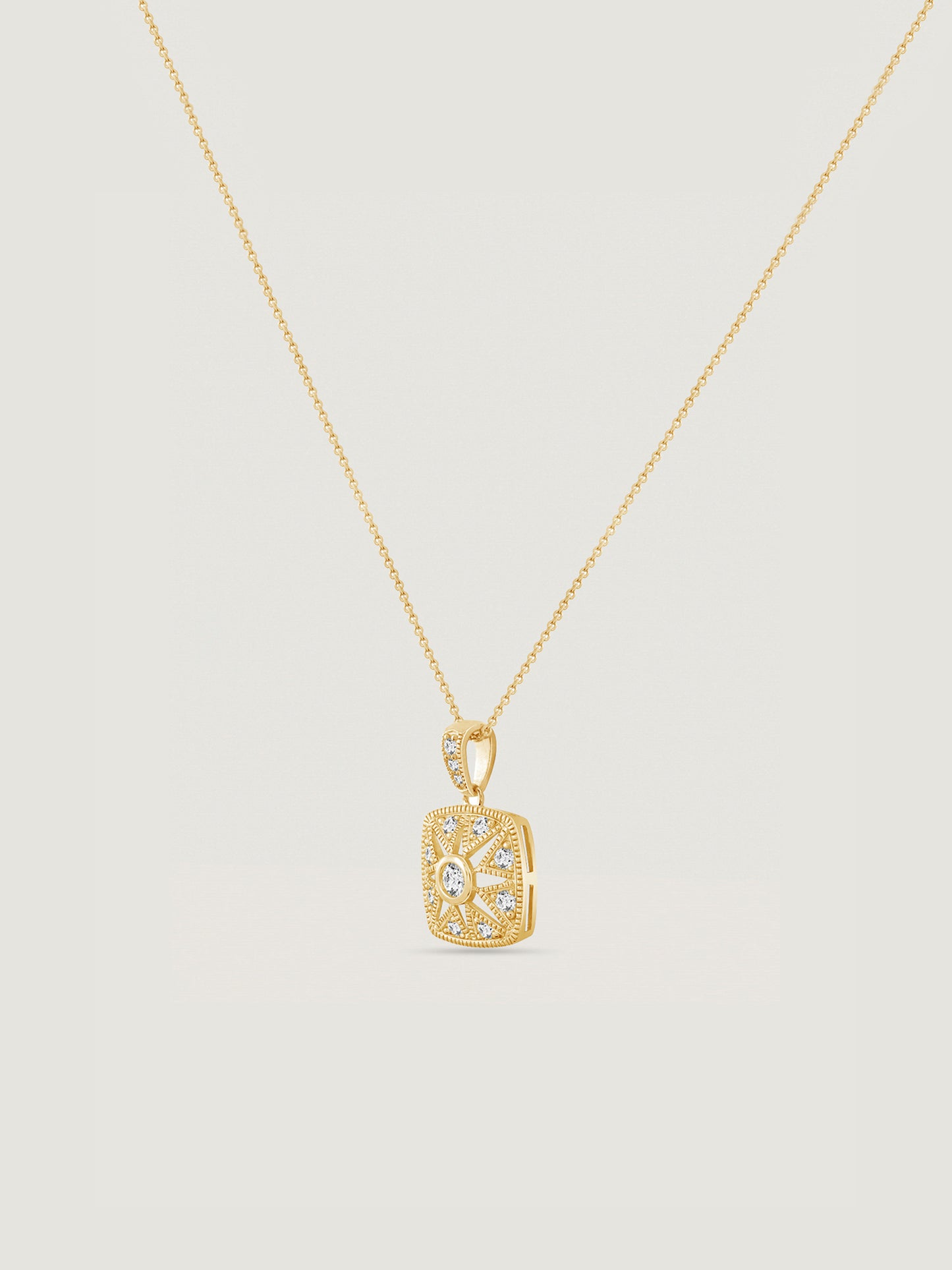 Marilyn Monroe Vintage Square Pendant Necklace