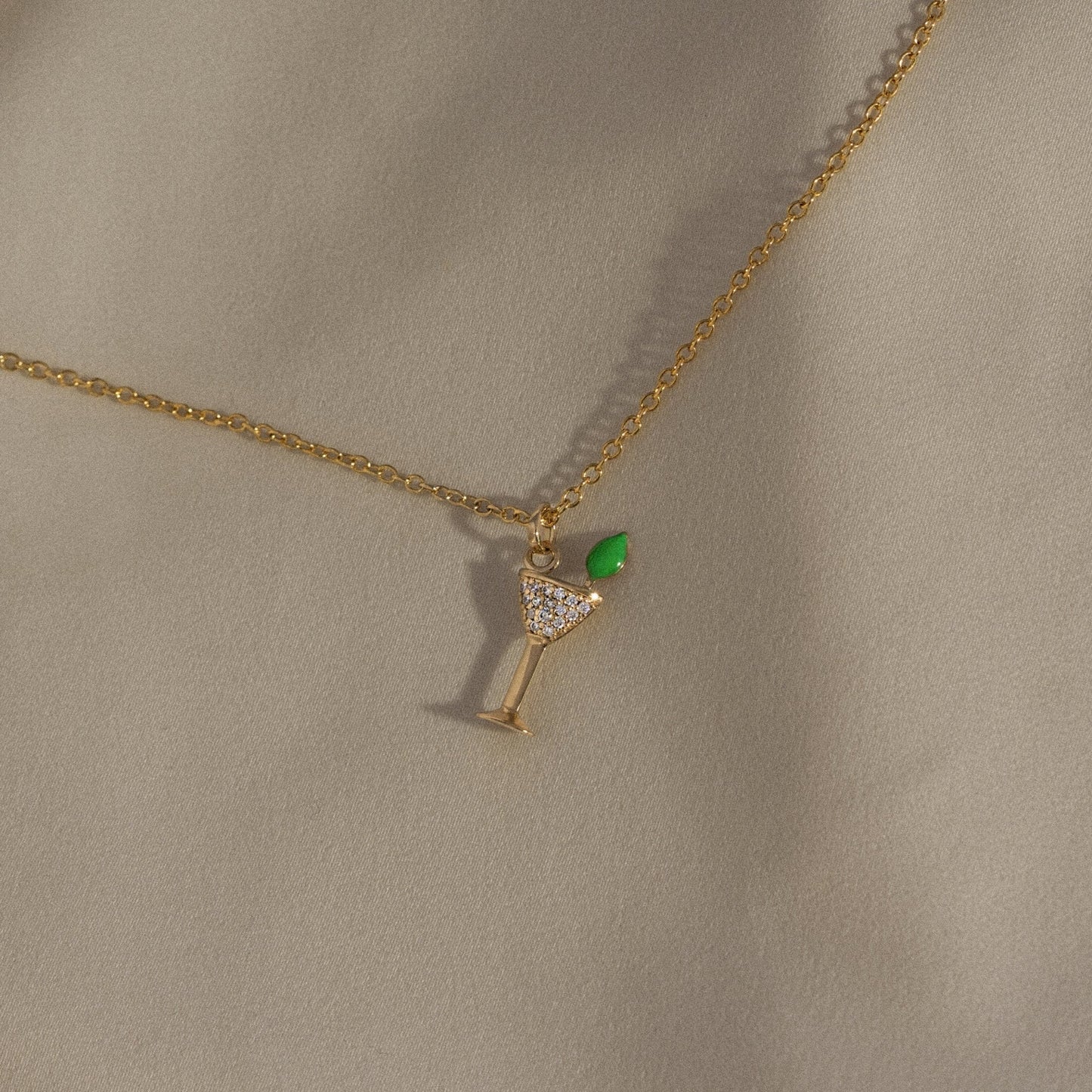 Marilyn Monroe Martini Glass Necklace