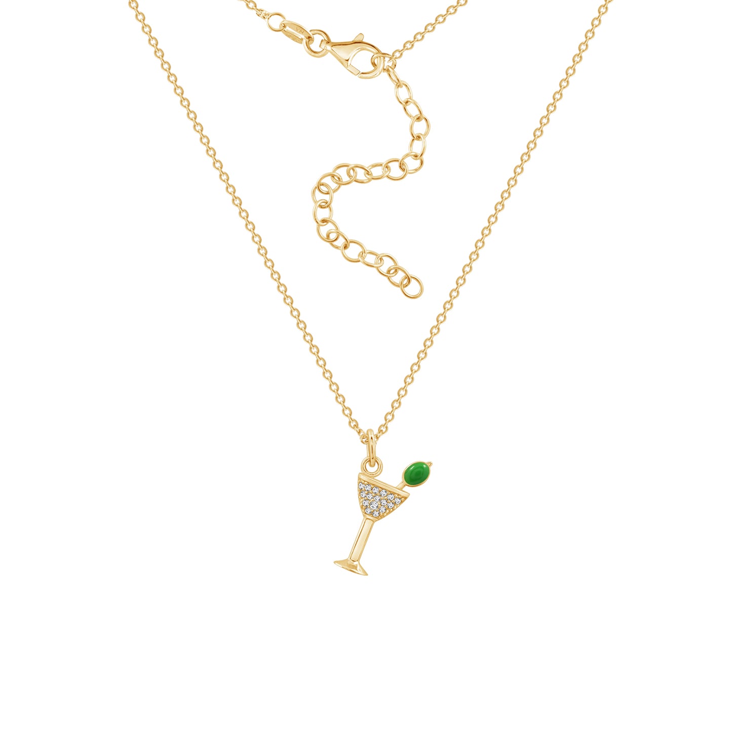 Marilyn Monroe Martini Glass Necklace